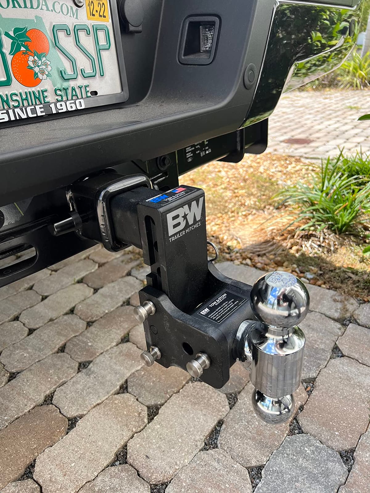 B&W Trailer Hitches Tow & Stow Adjustable Trailer Hitch Ball Mount - Fits 2.5