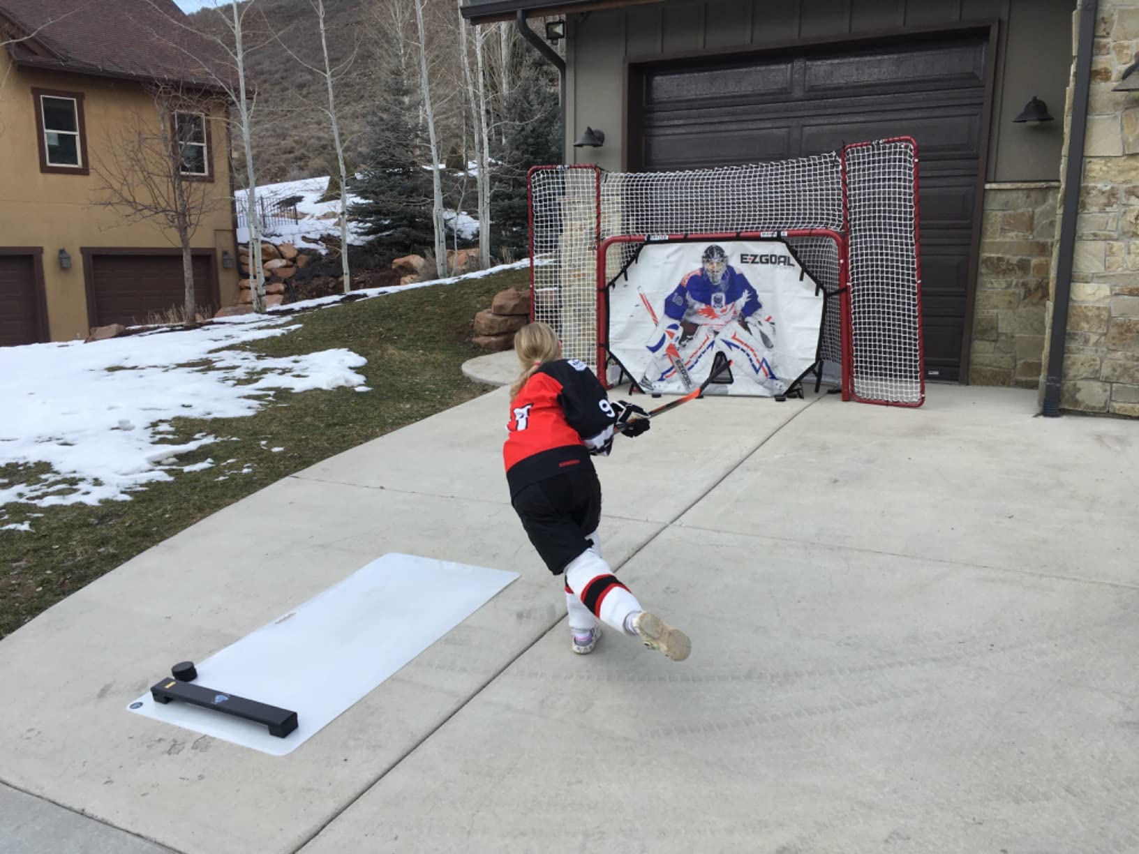 Hockey Revolution Shoot Pad - Hockey Sports Training Aid for Shooting, Passing and Stickhandling - Hockey Skills Training Practice Surface 30 x 60 - Reel Ice Feeling Roll Board customer photo 2