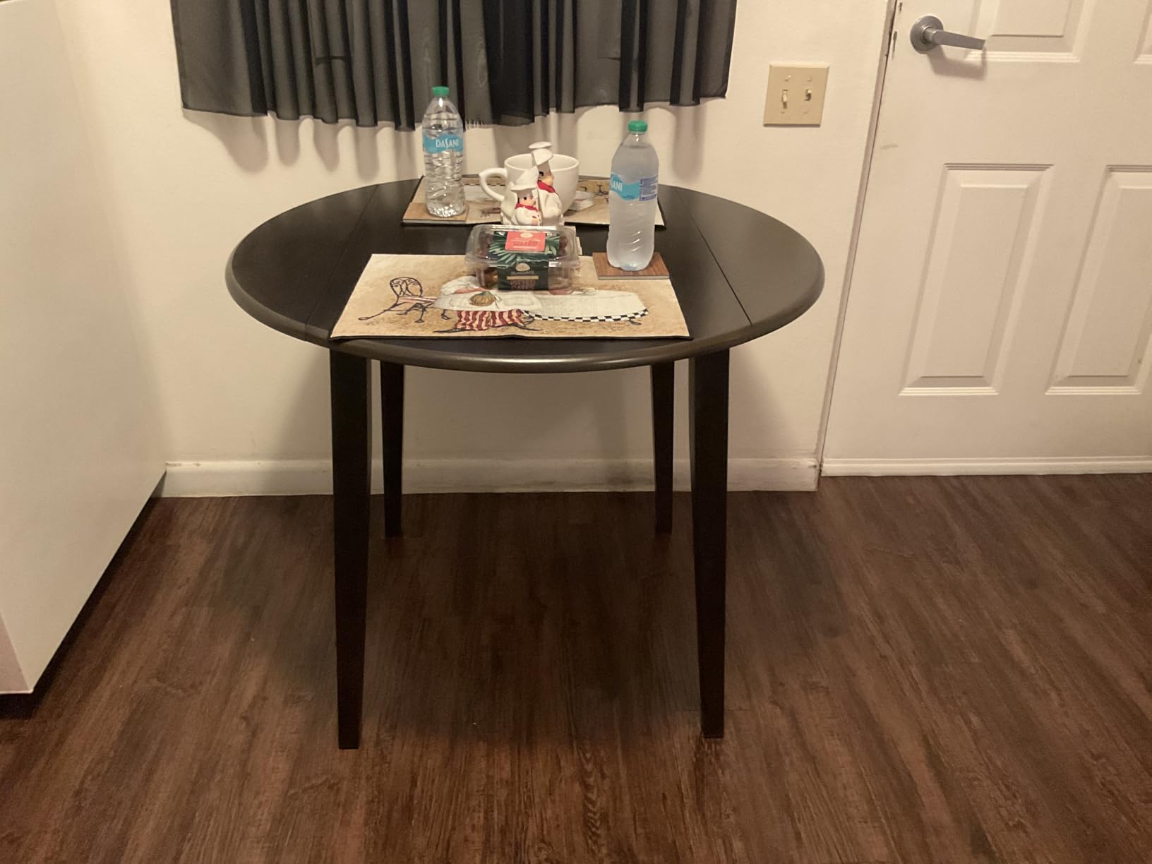 Signature Design by Ashley Small Round Drop Leaf Dining Table, Brown, Hammis Series customer photo 1
