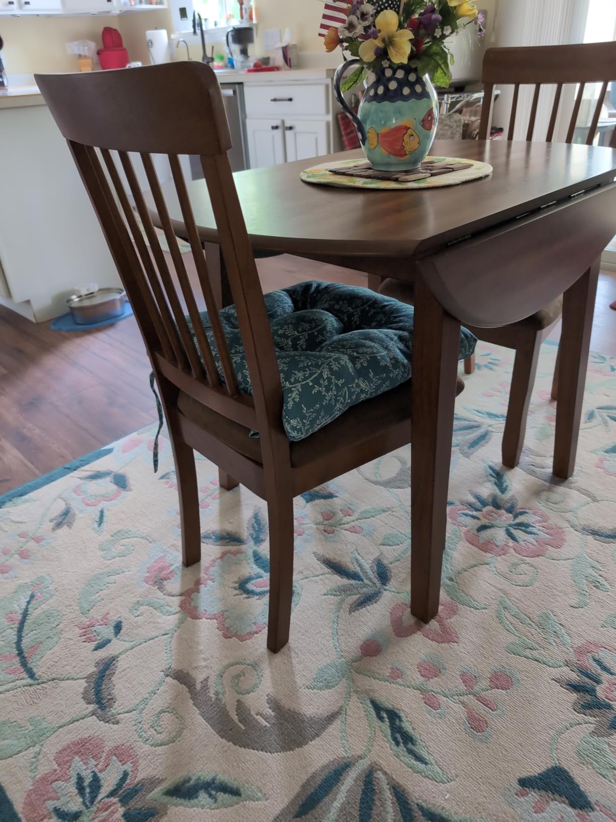 Signature Design by Ashley Small Round Drop Leaf Dining Table, Brown, Hammis Series customer photo 2