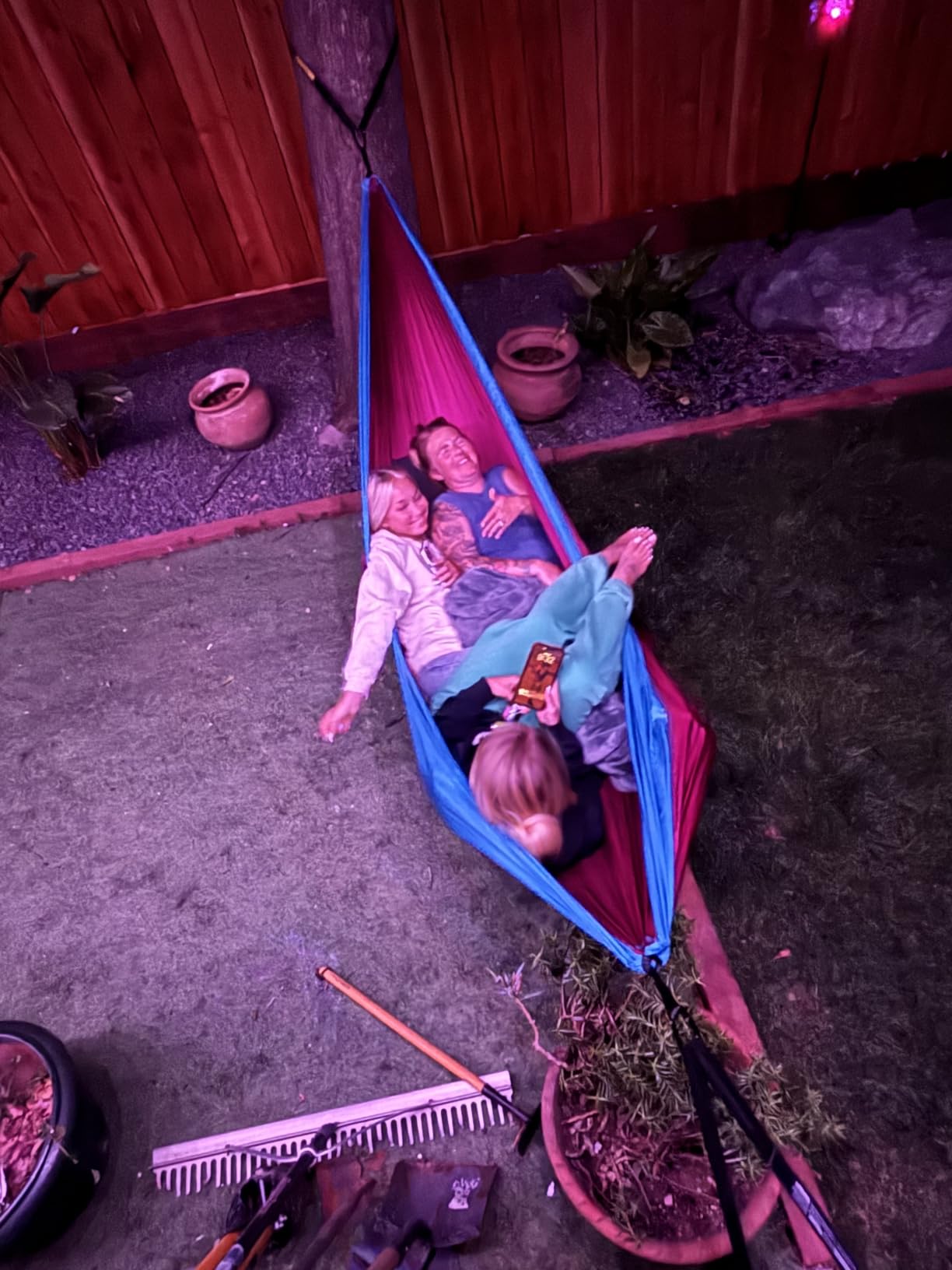 Wise Owl Outfitters Hammock for Camping Double Hammocks Gear for The Outdoors Backpacking Survival or Travel - Portable Lightweight Parachute Nylon DO Navy & Lt Blue customer photo 1