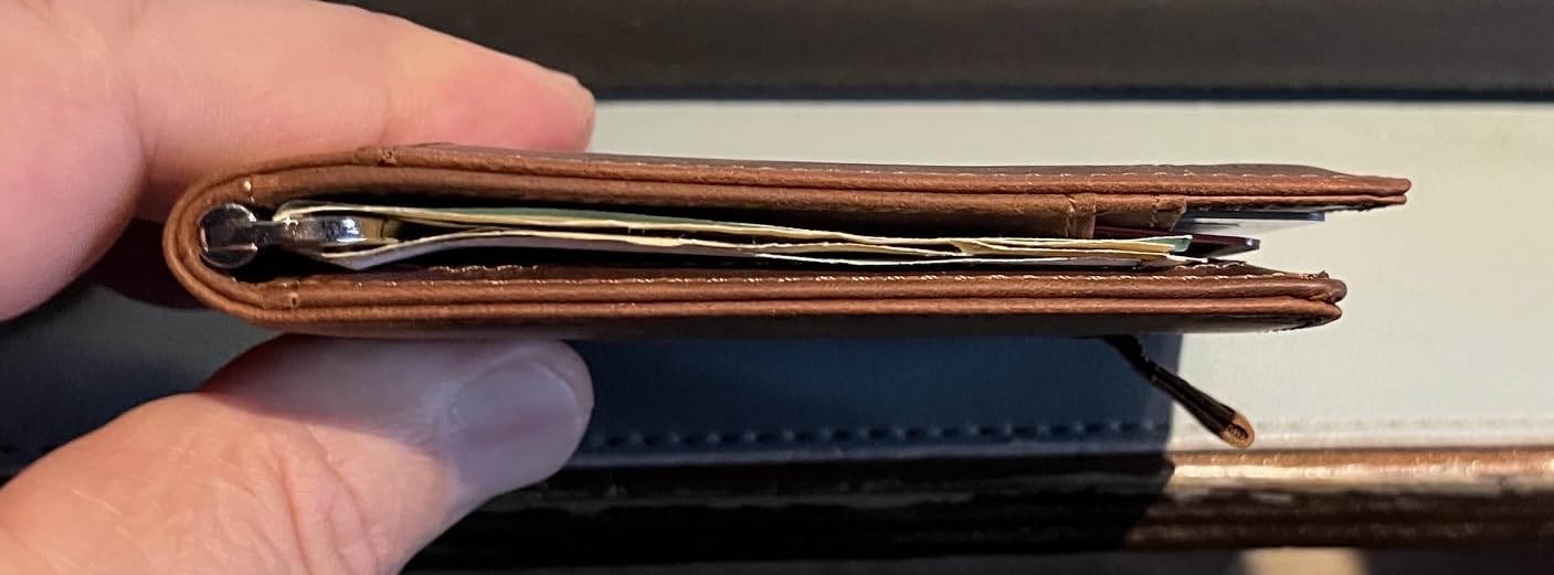 SERMAN BRANDS RFID Blocking Slim Bifold Genuine Leather Minimalist Front Pocket Wallets for Men with Money Clip Thin Mens customer photo 1