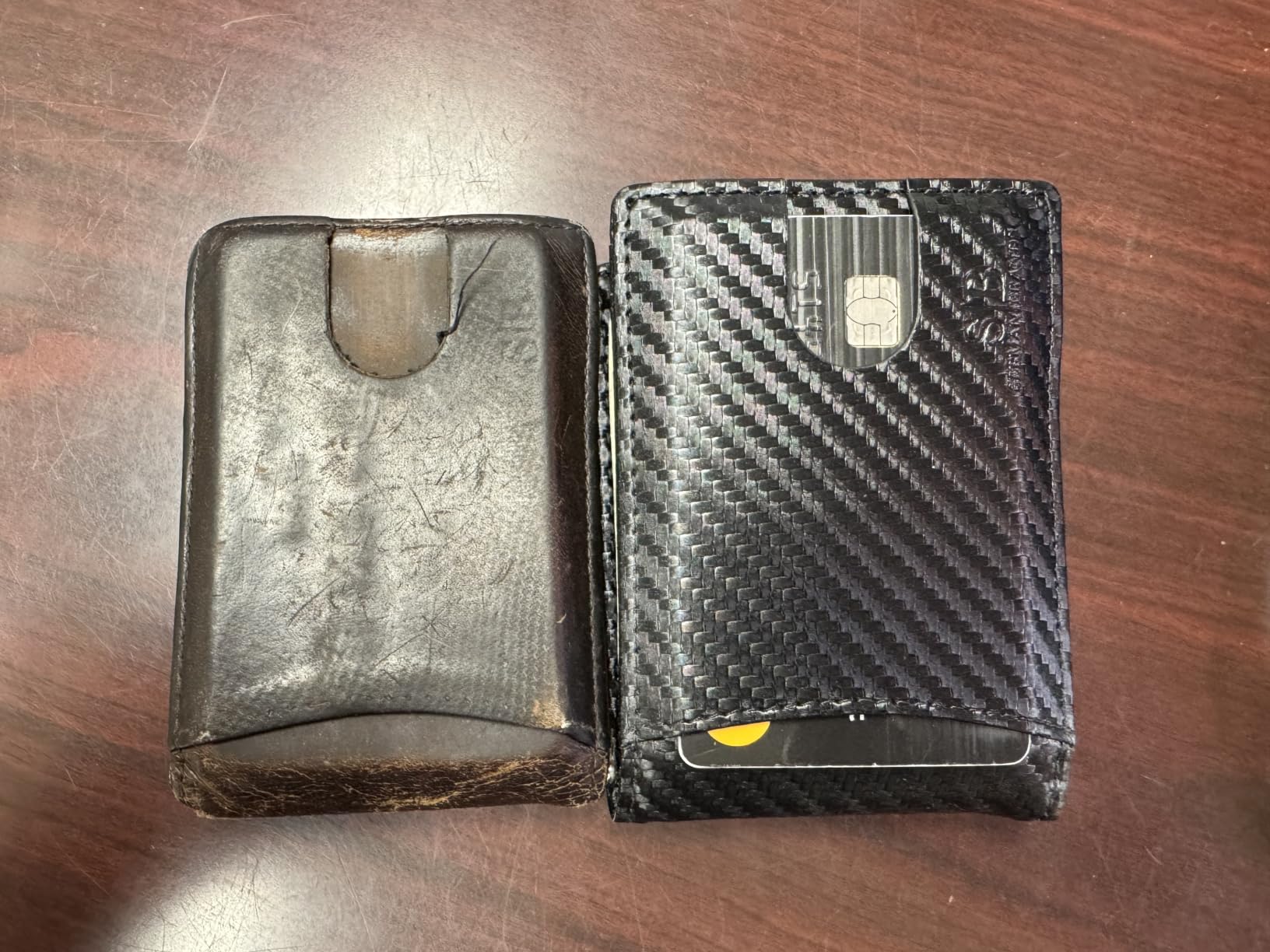 SERMAN BRANDS RFID Blocking Slim Bifold Genuine Leather Minimalist Front Pocket Wallets for Men with Money Clip Thin Mens customer photo 2