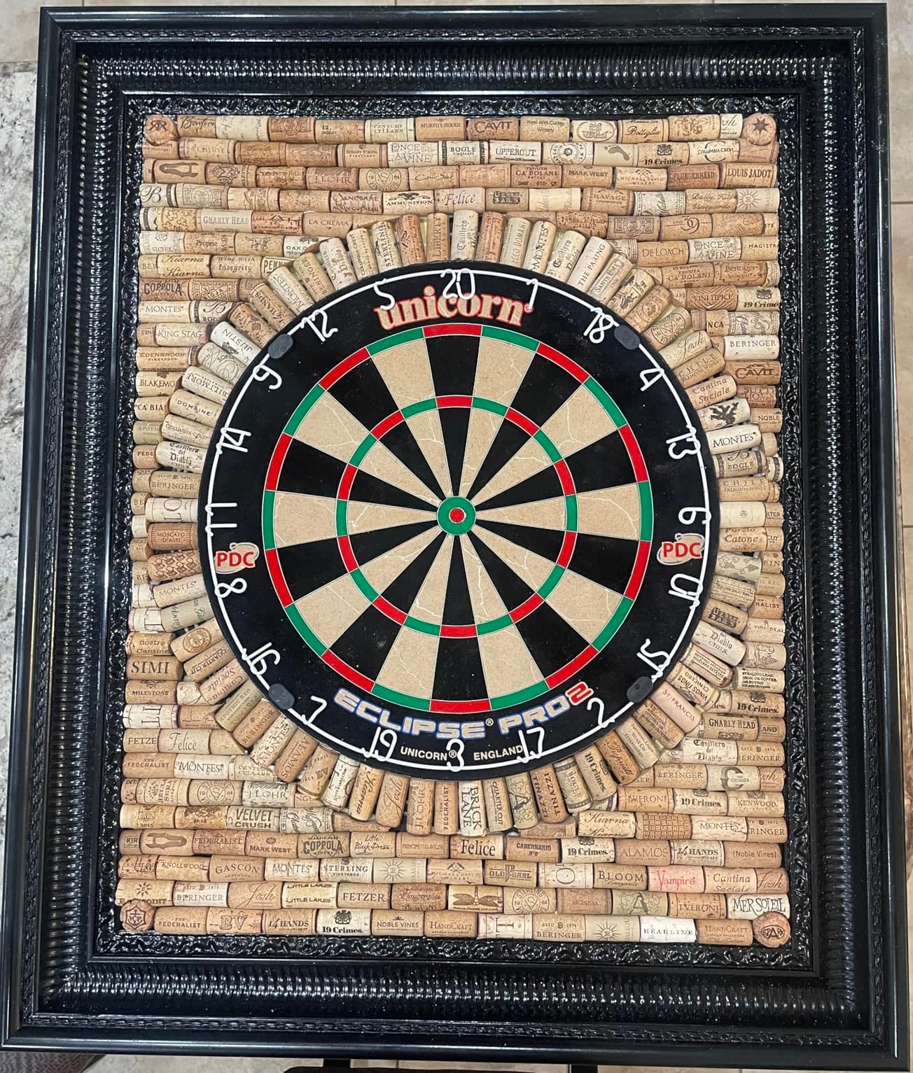 Unicorn Eclipse Pro 2 Bristle Steel Tip Dartboard - Ultra-Slim Bullseye, High-Vis Number Ring customer photo 2