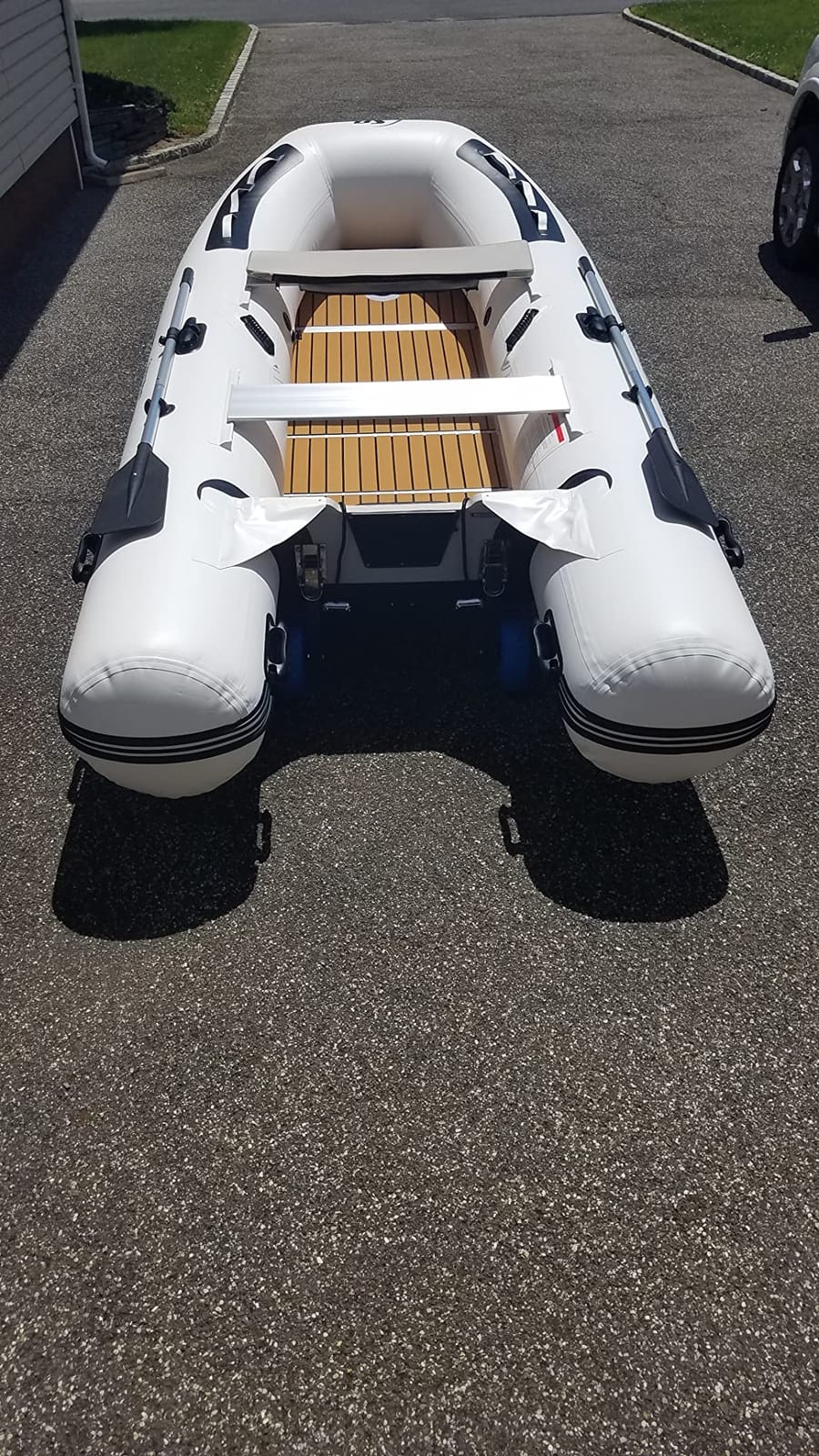 Killer Whale 10.8' Inflatable Dinghy | Aluminum Floor Dinghy with Durable Heat-Welded PVC | 5 Person Inflatable Dinghy | 15HP Motor Ready customer photo 1