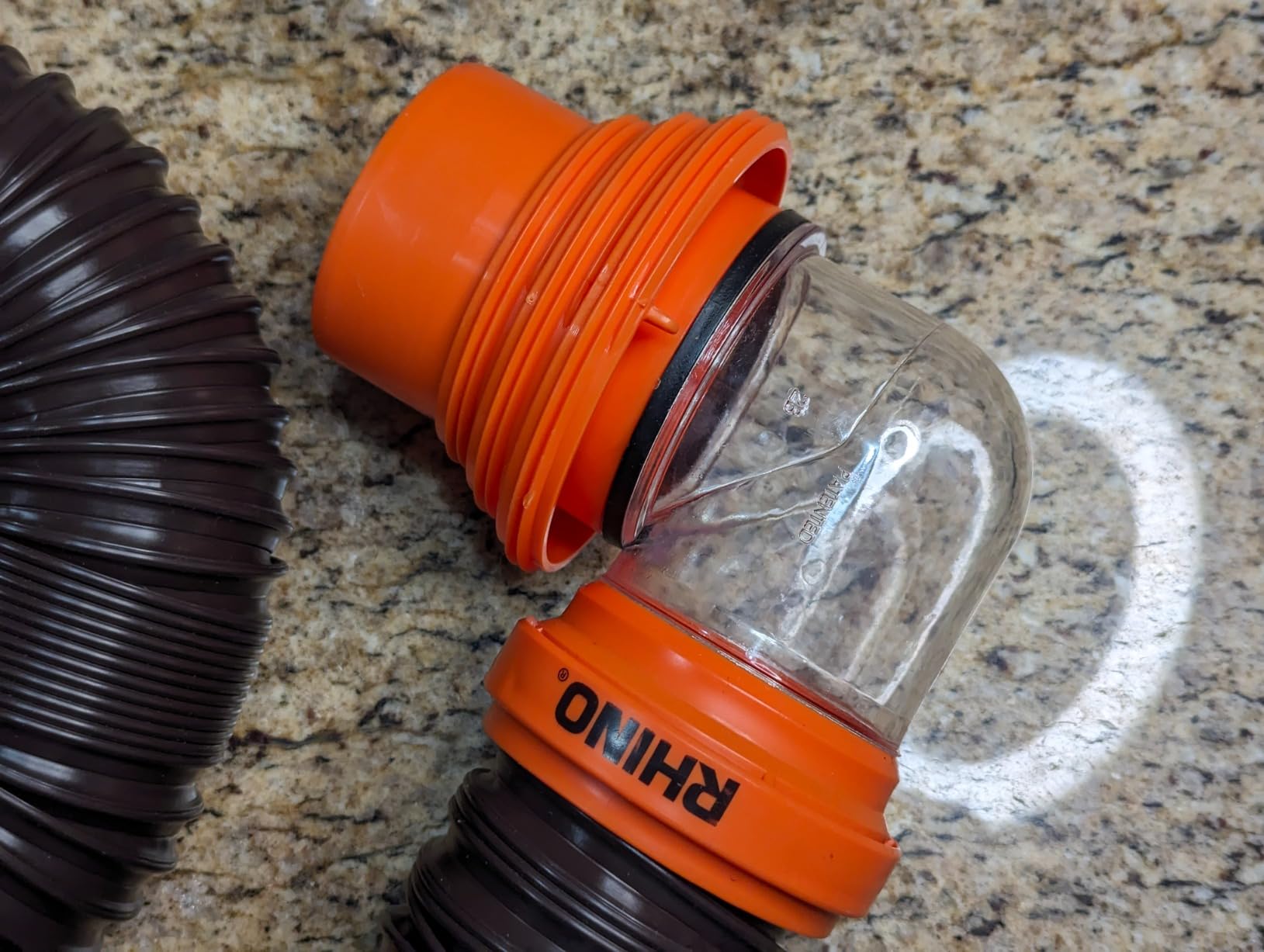 Camco RhinoFLEX 15 Ft Complete RV Sewer Hose Kit, Swivel Bayonet Fittings | 23 Mil Polymer Hose, Swivel Bayonet & Lug Fittings, Transparent Elbow with Sewer Adapter, Storage Caps Included customer photo 1