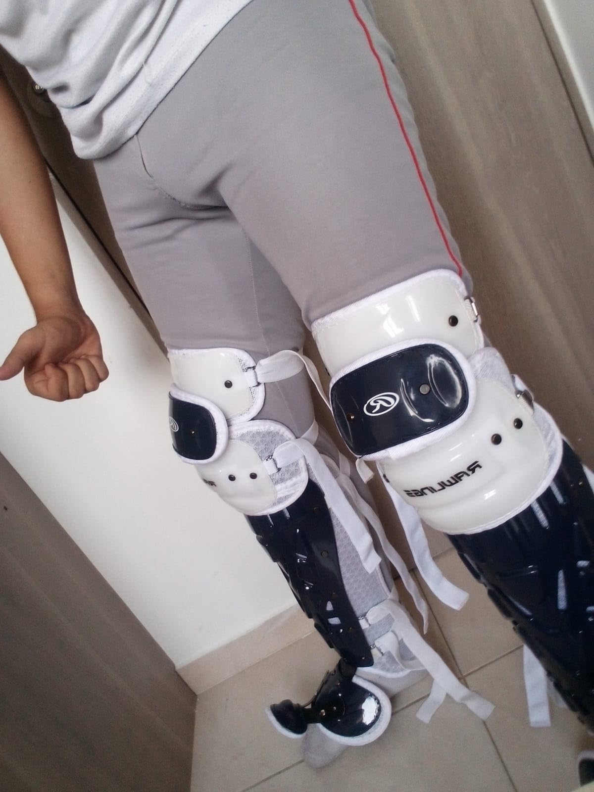 Rawlings | Velo Catcher's Leg Guards | Baseball | Adult & Intermediate Sizing | Multiple Colors customer photo 2