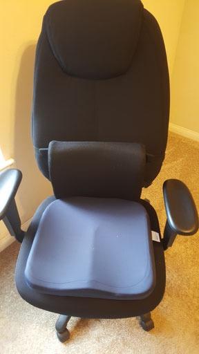 Everlasting Comfort The Original Lumbar Support Pillow for Office Chair - Improves Posture, Promotes Back Pain Relief - Superior Back Support for Gaming and Desk Chairs - Lumbar Pillow for Car, Couch customer photo 2