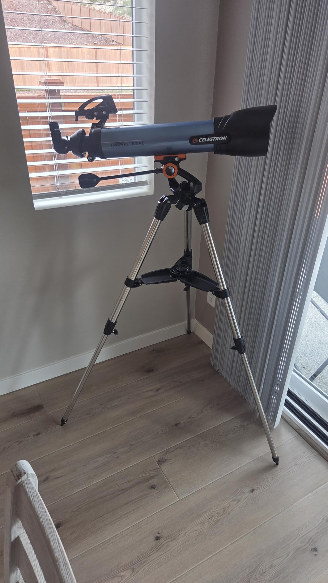 Celestron Inspire 100AZ Beginner Refractor Telescope with Phone Adapter | Great First Telescope for Families, Grab-and-Go Short-Tube Refractor, Capture the Moon & Planets with Your Phone, Easy Setup customer photo 2