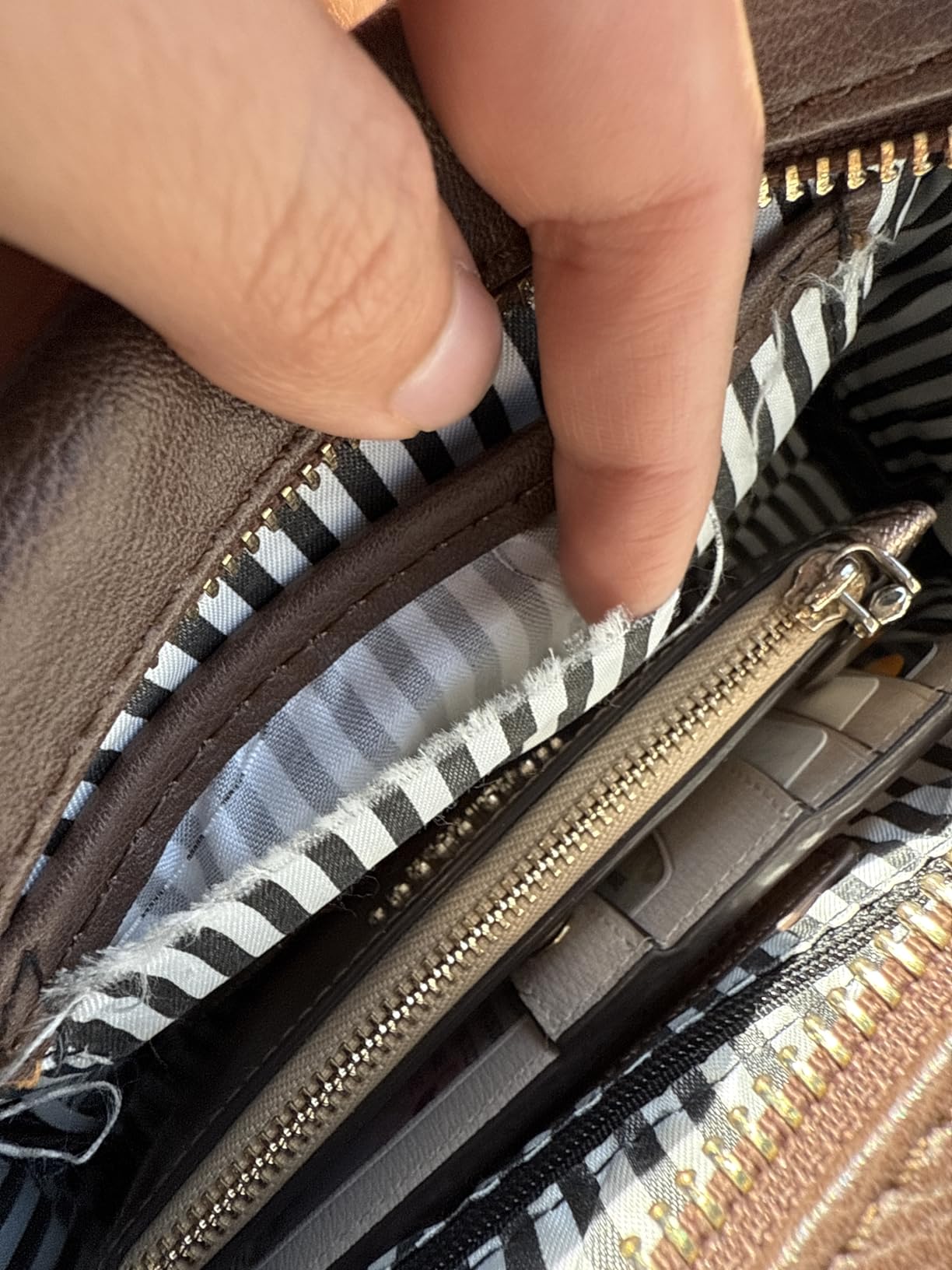 FashionPuzzle Triple Zip Small Crossbody Bag customer photo 1