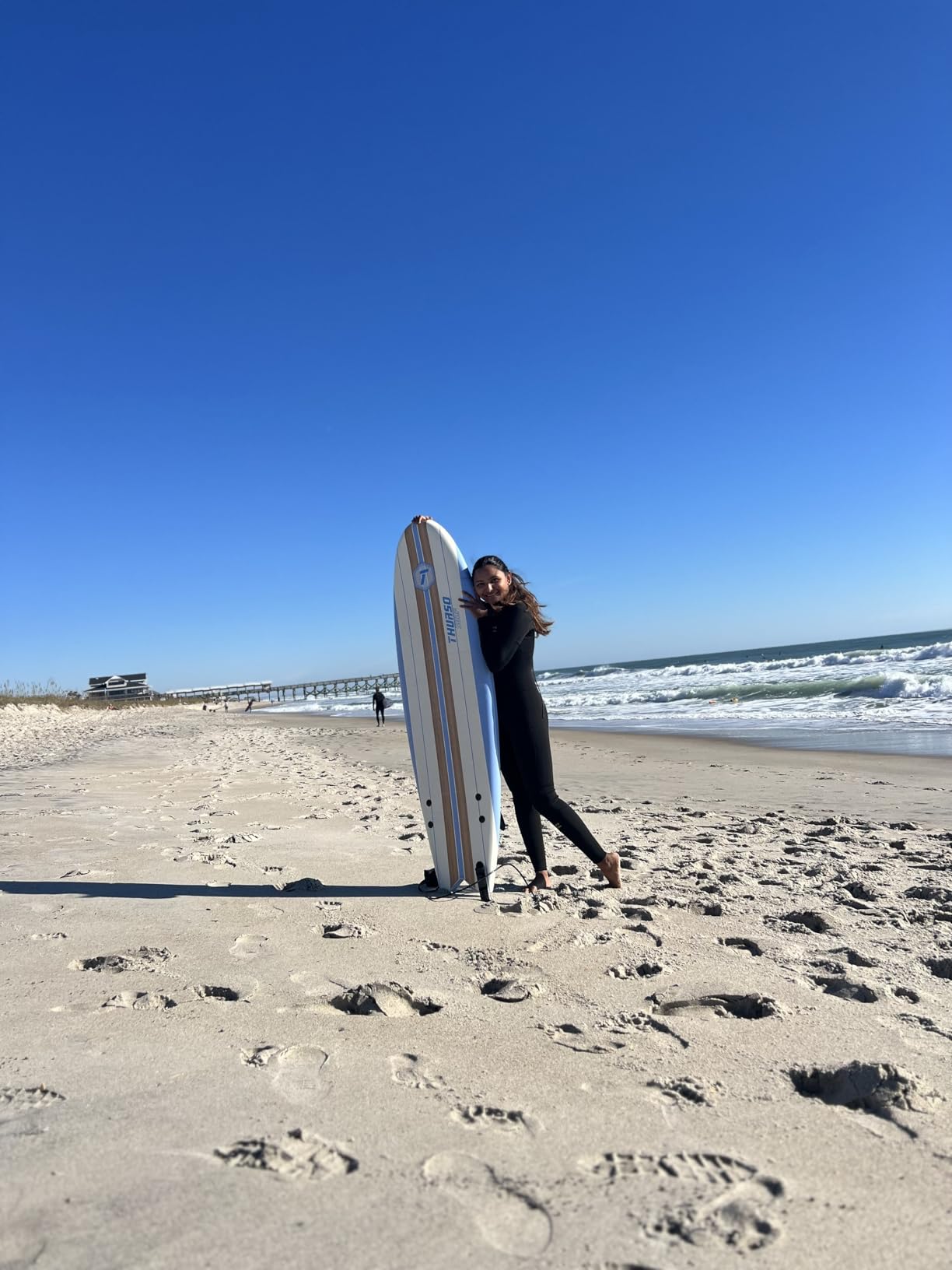 THURSO SURF Lancer 5'10'' Soft Top Foam Surfboard Fish Surf board for Kids & Adults Includes Twin Fins Double Swivel Leash EPS Core IXPE Deck HDPE Slick Bottom Non-Slip Deck Grip customer photo 2