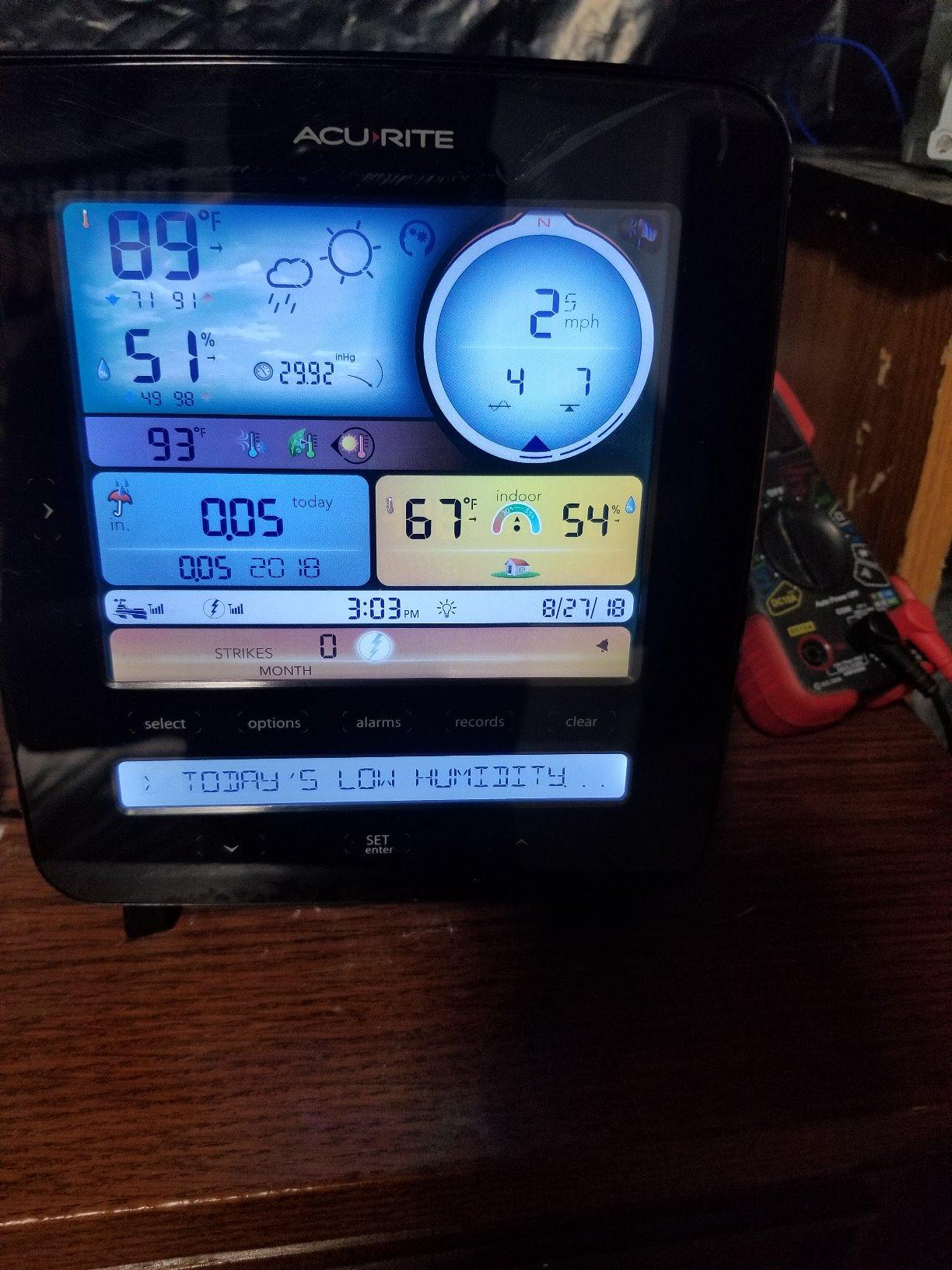 AcuRite Iris Wireless Home Weather Station, Indoor/Outdoor Temperature, Humidity, Wind Speed, Wind Direction, Rain Gauge, Lightning Detection customer photo 1