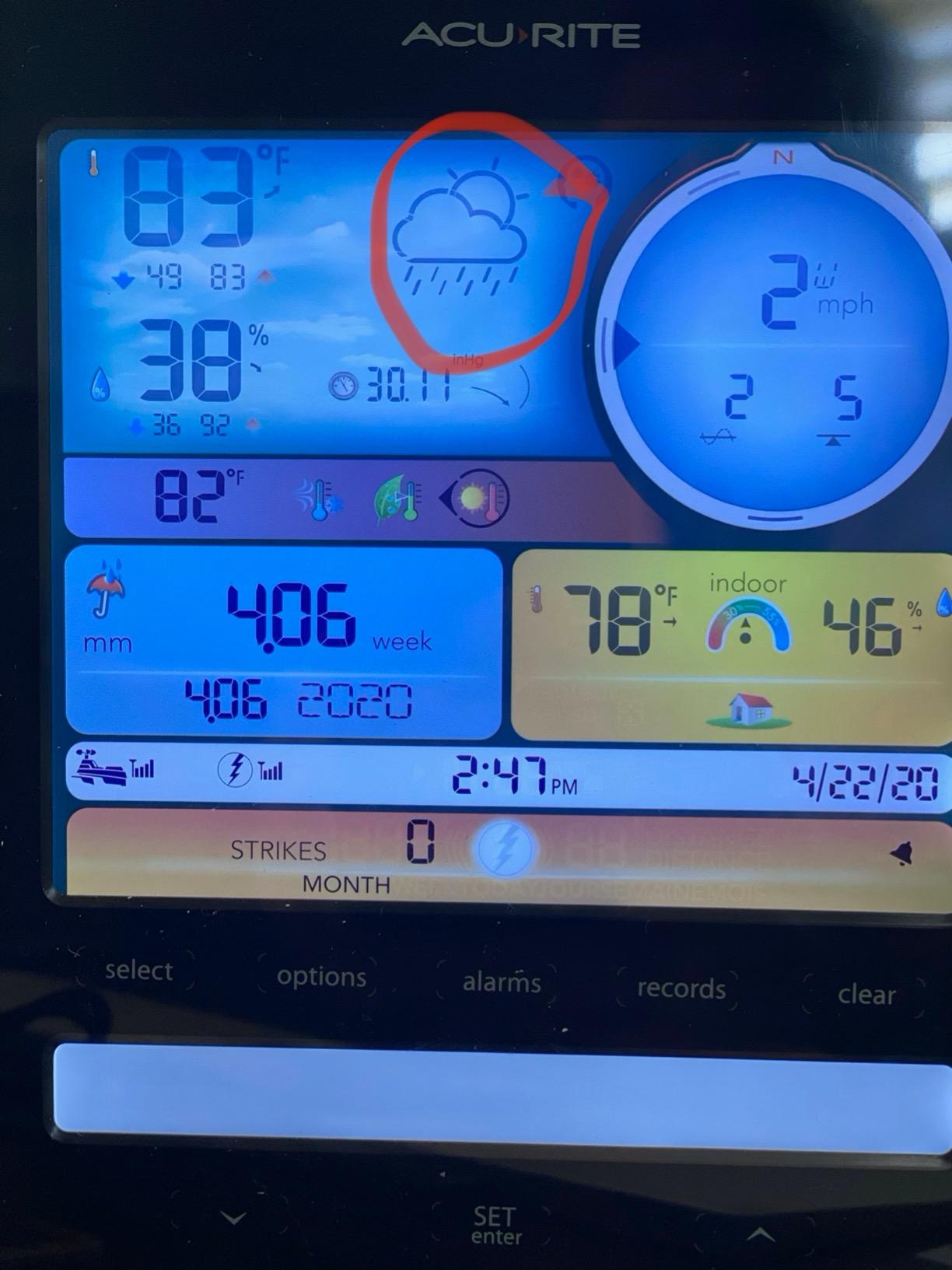 AcuRite Iris Wireless Home Weather Station, Indoor/Outdoor Temperature, Humidity, Wind Speed, Wind Direction, Rain Gauge, Lightning Detection customer photo 2