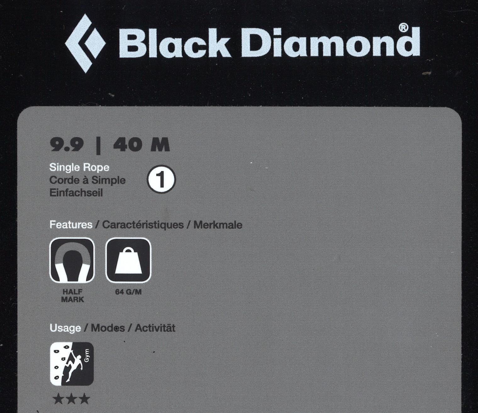 BLACK DIAMOND 9.9 Sport Rock Climbing Rope, Dynamic Rope, Outdoor & Indoor customer photo 1
