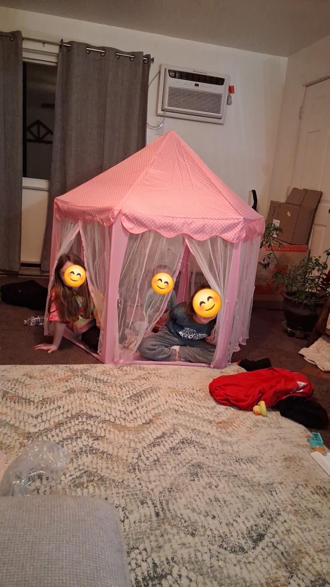 Monobeach Princess Tent Girls Large Playhouse Kids Castle Play Tent with Star Lights Toy for Children Indoor and Outdoor Games, 55'' x 53'' (DxH) customer photo 2