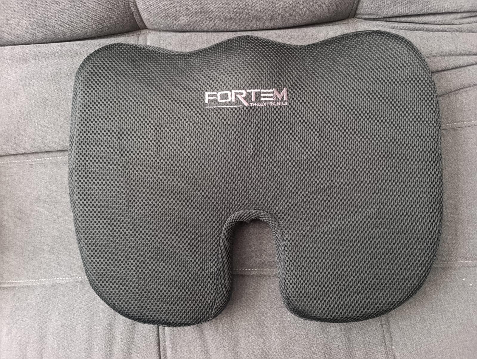 FORTEM Seat Cushion & Lumbar Support for Office Chair, Wheelchair, Car | Memory Foam | Ergonomic Design | Washable Cover | Non Slip | Black customer photo 2