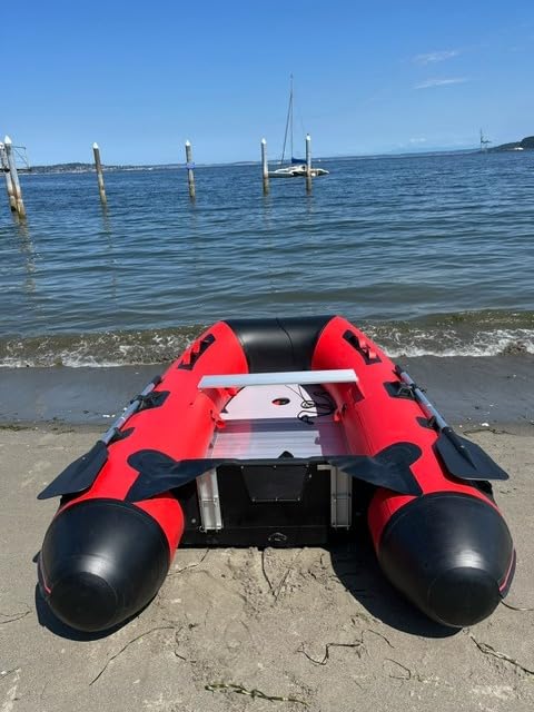 BRIS 8.8ft Inflatable Boat Dinghy Tender Fishing Pontoon Boat with Aluminum Floor customer photo 2