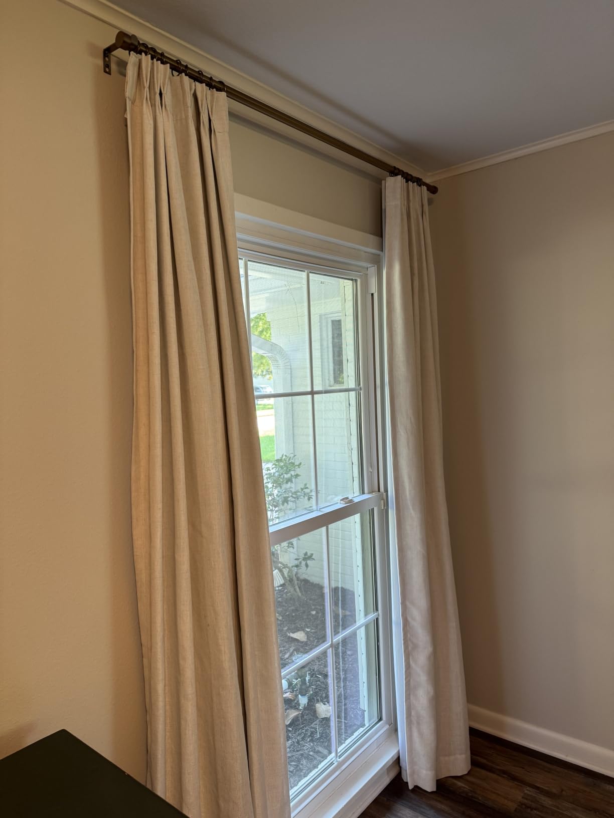 Ivilon Drapery Window Curtain Rod - End Cap Style Design 1 Inch Pole. 72 to 144 Inch Color Warm Gold customer photo 2