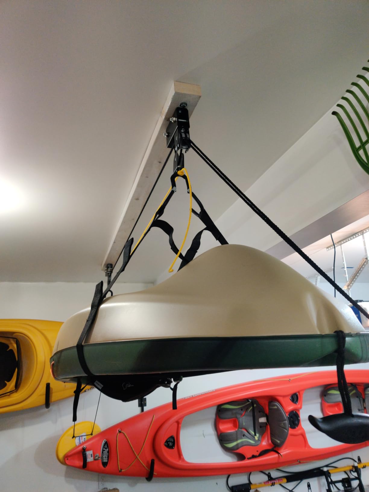 RAD Sportz Kayak Hoist 2-Pack Quality Garage Storage Canoe Lift with 125 lb Capacity Even Works as Ladder Lift Premium Quality Pulley System customer photo 1