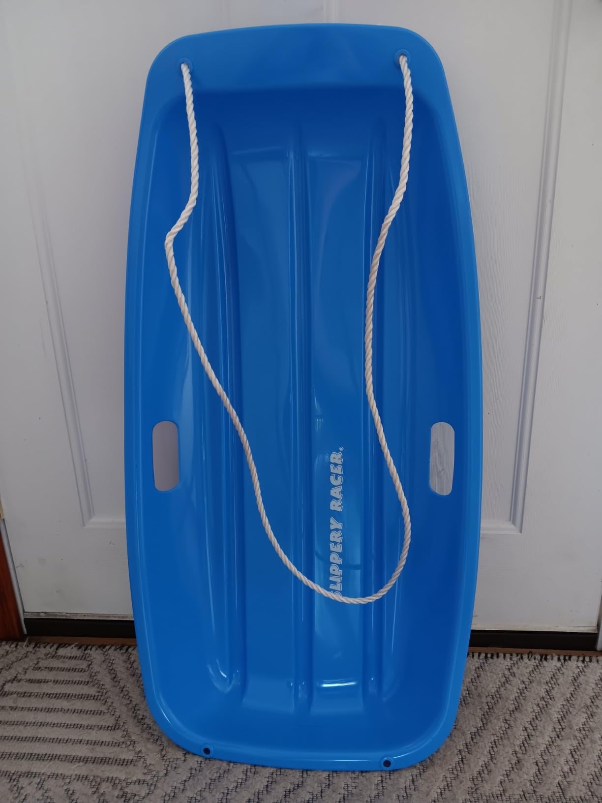 Slippery Racer Downhill Sprinter Flexible Kids Toddler Plastic Cold-Resistant Toboggan Snow Sled with Pull Rope and Handles -35 Inch customer photo 1
