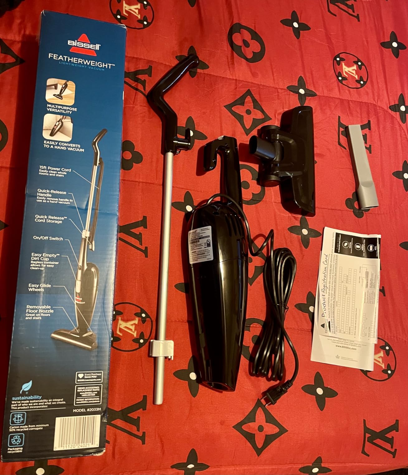 Bissell 2033 Featherweight Stick Lightweight Bagless Vacuum and Electric Broom with Crevice Tool for Hard Floors and Carpets, Blue customer photo 1
