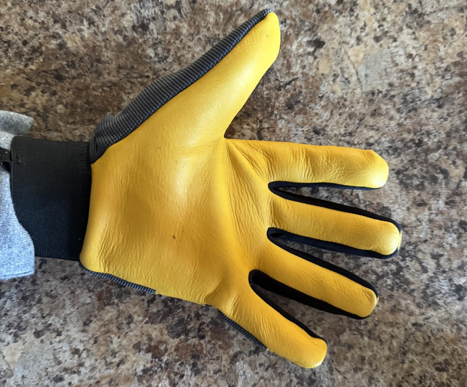 Wells Lamont Men's Leather Palm Work Gloves - HydraHyde Water-Resistant Leather, Flexible Spandex Back, Adjustable Closure customer photo 2