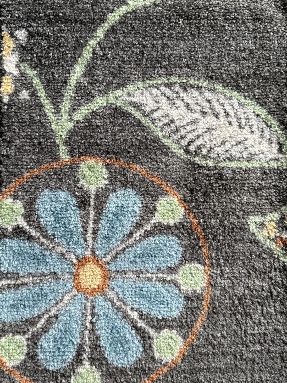 Maples Rugs Reggie Floral Runner Rug - Made in USA - Washable, Non Slip Indoor Carpet for Kitchen, Hallway, and Laundry Room, 2' x 6', Dark Grey customer photo 1