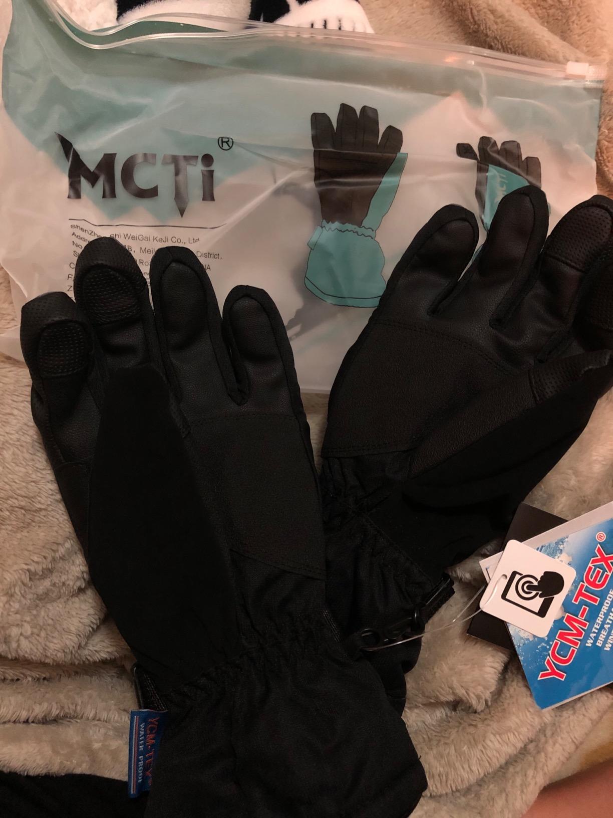 MCTi Ski Gloves,Winter Waterproof Snowboard Snow 3M Thinsulate Warm Touchscreen Cold Weather Women Gloves Wrist Leashes customer photo 1