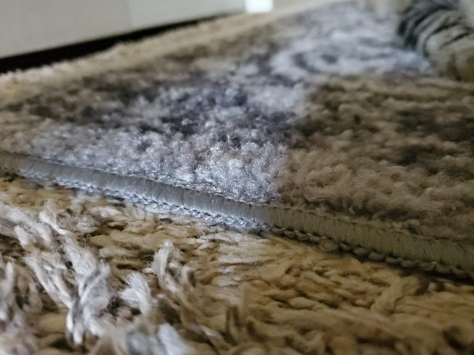 Maples Rugs Pelham Vintage Medallion Runner Rug - Made in USA - Washable, Non-Slip, Low Profile Indoor Rug for Hallway, Kitchen, and Laundry Room, 2' x 6', Blue/Grey customer photo 1