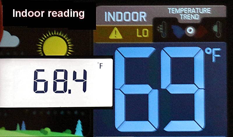 La Crosse Technology Weather Station with Customizable Alerts, Weather Forecast, Temperature, Dew Point, Humidity, Time, Heat Index, Large Display, Adjustable Brightness, Wireless, Black, C85845-INT customer photo 2