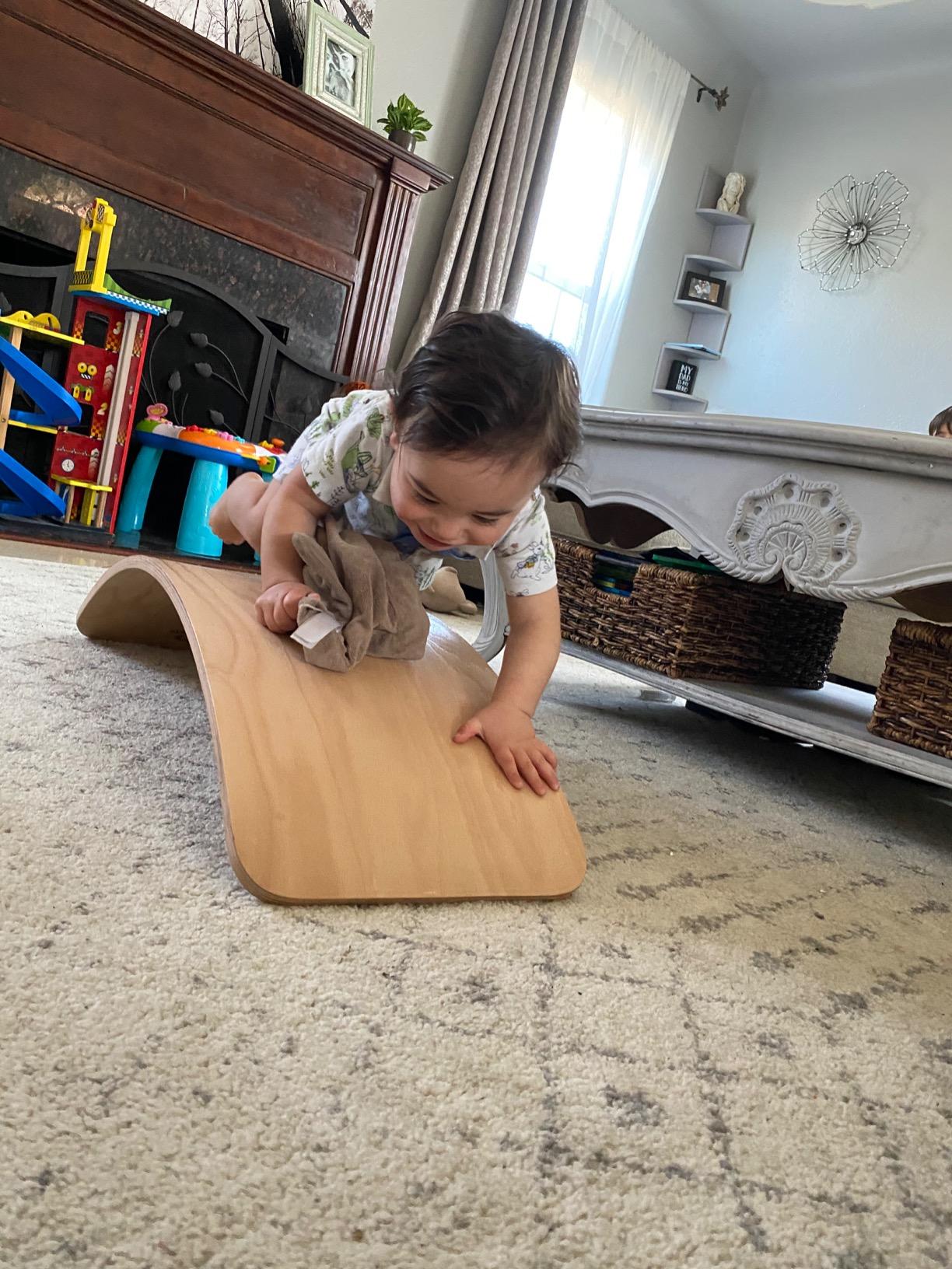 Kinderfeets, Kinderboard, Waldorf Original Wooden Balance Board for Toddlers, Kids, Teens, Adults customer photo 1