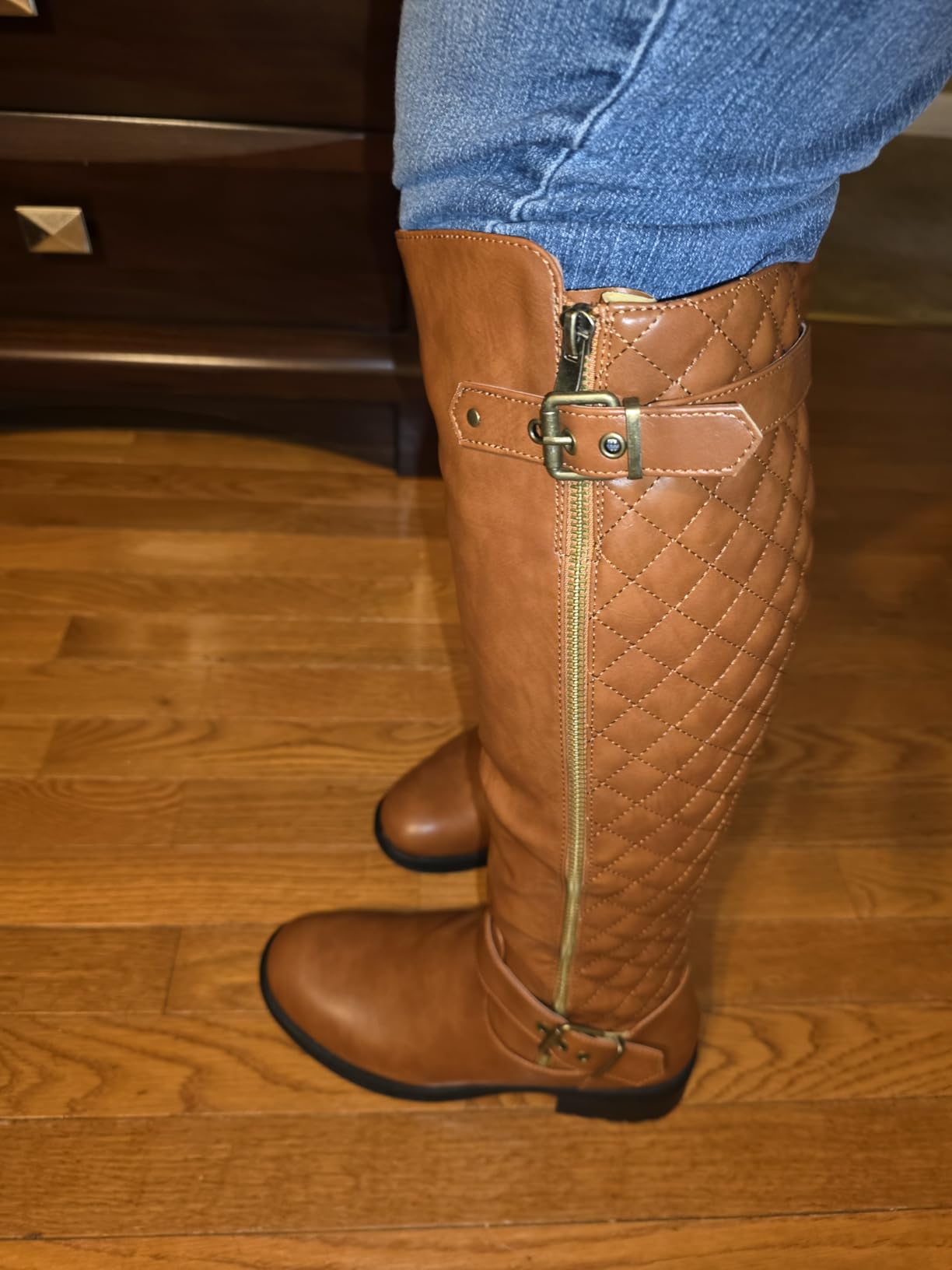 DREAM PAIRS Women's Knee High Riding Boots customer photo 2