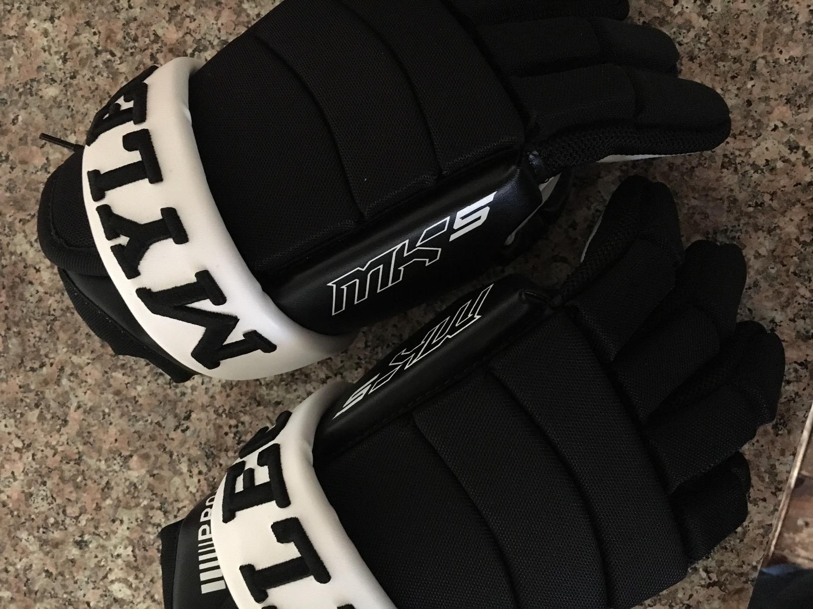 MyLec MK5 Hockey Gloves, Hook Closure for Perfect Fit, 3-Roll Design, Nylon Hockey Stuff with Tough Leather Palm, Lightweight, Durable & Breathable Lacrosse Gloves, Protected with EVA Foam customer photo 1