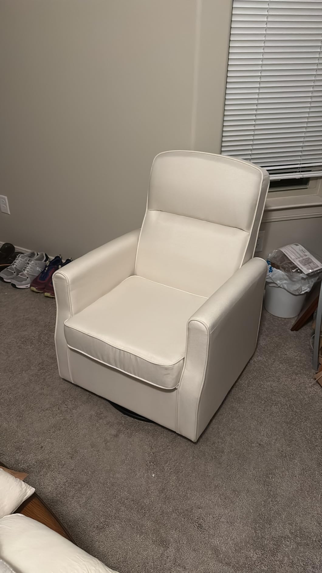 Delta Children Blair Slim Nursery Glider Swivel Rocker Chair, Charcoal customer photo 1