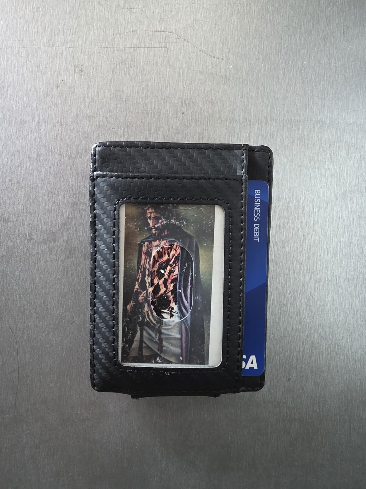 Toughergun Slim Wallet for Men RFID Blocking Money Clip, Minimalist Front Pocket Credit Card Holder, Magnetic Thin Mens Wallets with ID Window customer photo 1