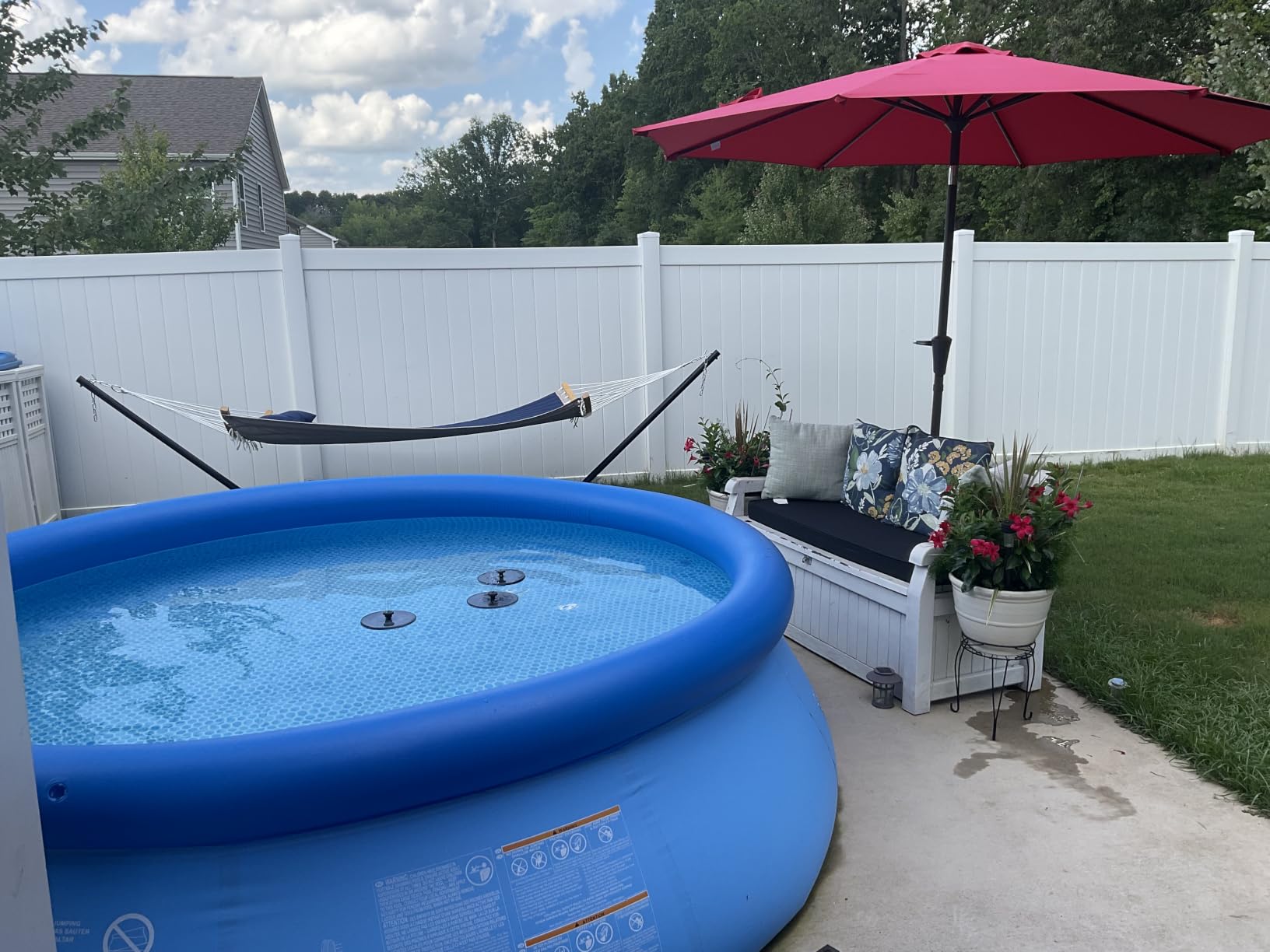 INTEX Easy Set 15 ft x 48in Inflatable Ring Above Ground Pool Set with 1000 GPH Cartridge Filter Pump, Ladder, Pool Cover & Ground Cloth customer photo 2