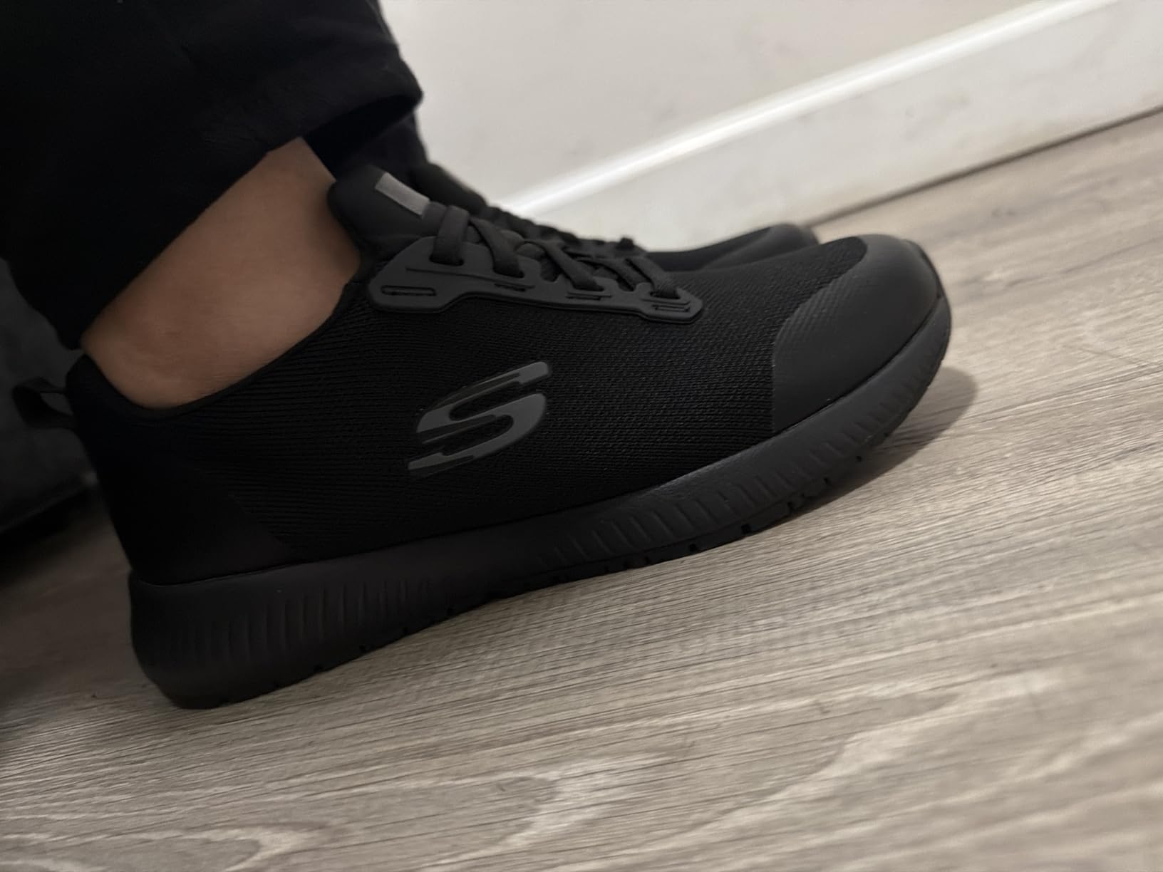 Skechers Women's Squad Slip On | Work, Electrical Hazard, Memory Foam, 3M Scotchgard, Relaxed Fit customer photo 1