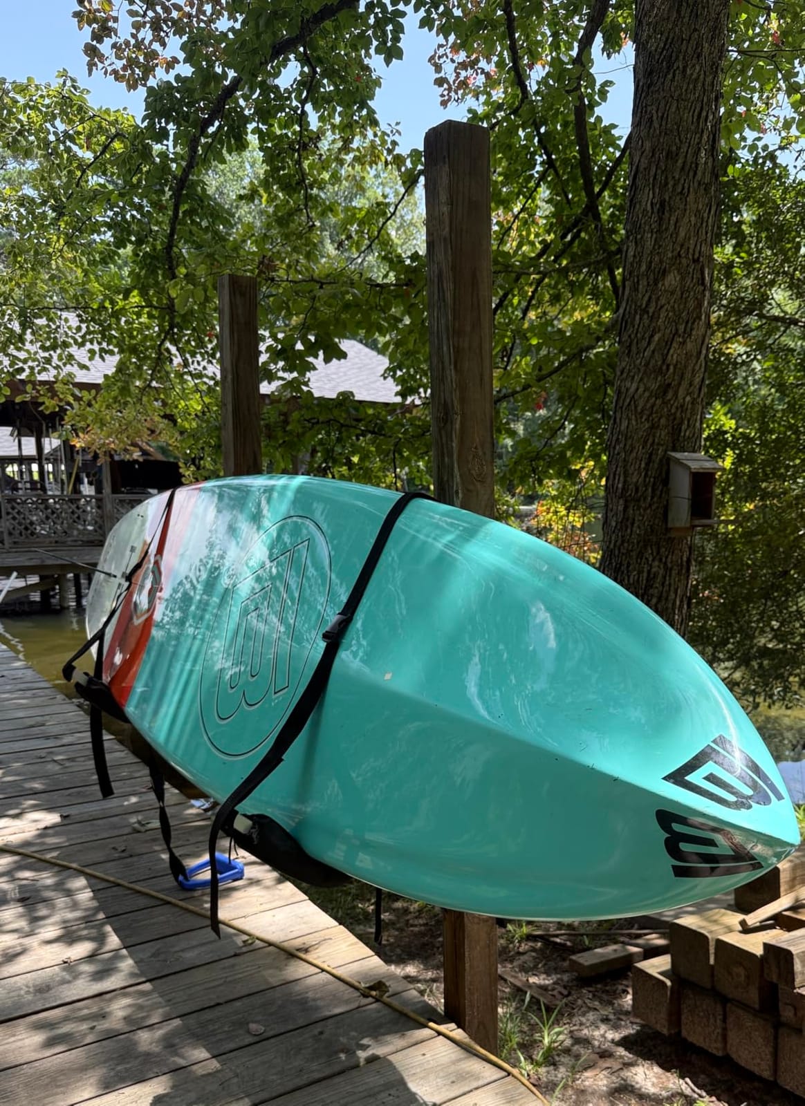Kayak Wall Mount Storage Rack, Heavy Duty Steel, 125LB Capacity | High Quality Powder-Coated Steel Wall Racks for Indoor/Outdoor Storage of Kayaks and SUP Paddleboards. customer photo 1