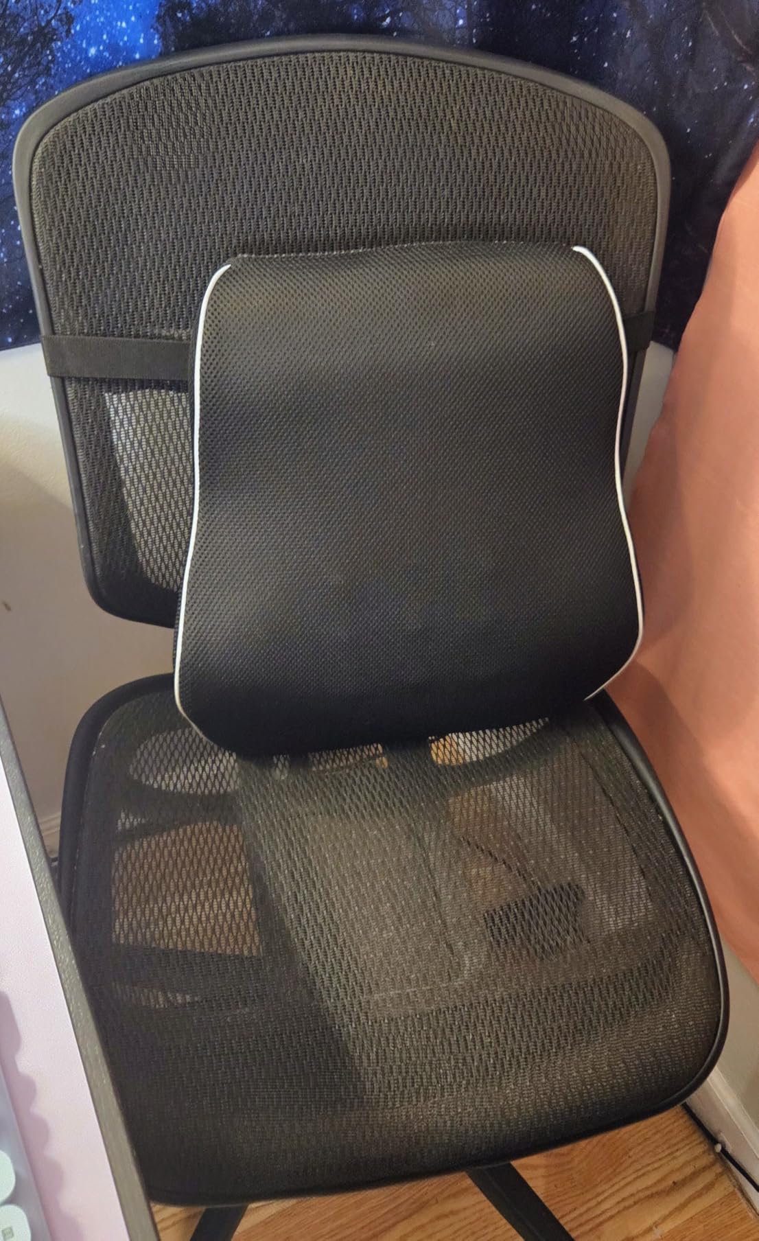 Lumbar Support Pillow for Office Chair, Office Home Essentials, Gifts for Mom, Dad, Back Support Pillow for Car, Chair Cushions, Back Pain Relief Improve Posture, Mesh Cover Double Adjustable Straps customer photo 1