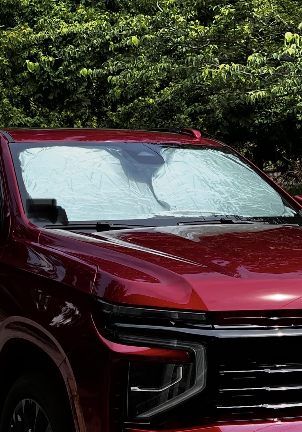 Magnelex Car Windshield Sunshade - Double-Layer Design for 2X Heat Blocking, Blocks UV Rays, Foldable Sun Shade for Cars, Trucks & SUVs, Keeps Interior Cooler, Large (63 x 33.8 in) customer photo 2