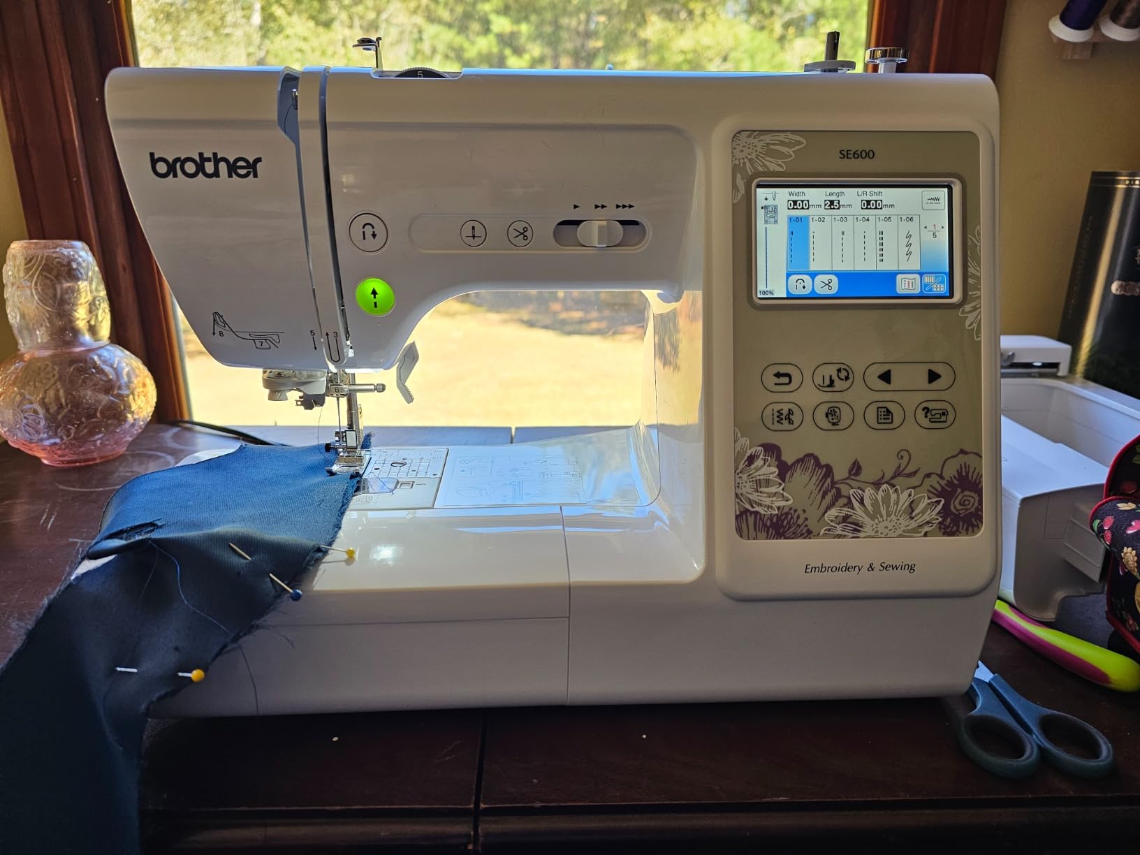Brother SE600 Sewing and Embroidery Machine, 80 Designs, 103 Built-In Stitches, Computerized, 4