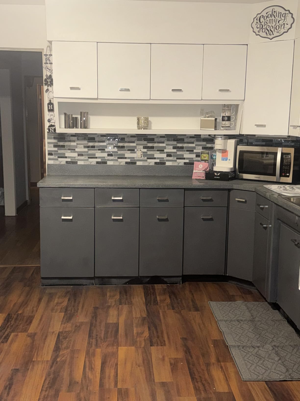 Art3d 12 x 12 Inch Vinyl Peel and Stick Backsplash, 10-Pack, Marble Grey | Waterproof, Lightweight, Self Adhesive, Easy to Install, No Residue, for Kitchen & Bedroom Decor, Ideal for Recently Moved customer photo 2