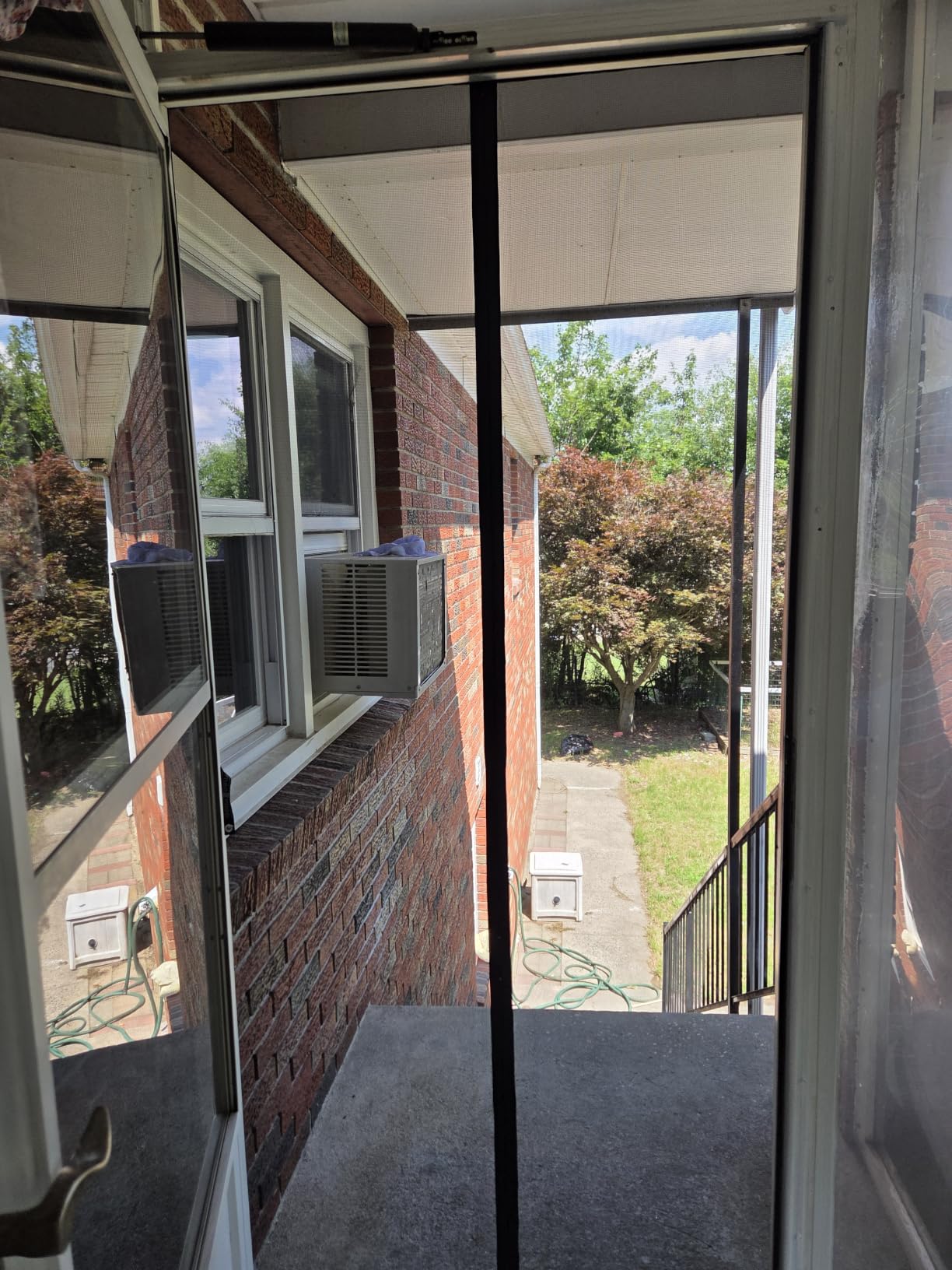 AUGO Magnetic Screen Door - Self Sealing, Heavy Duty, Hands Free Mesh Partition Keeps Bugs Out - Pet and Kid Friendly - Patent Pending Keep Open Feature - 38 Inch x 83 Inch customer photo 1