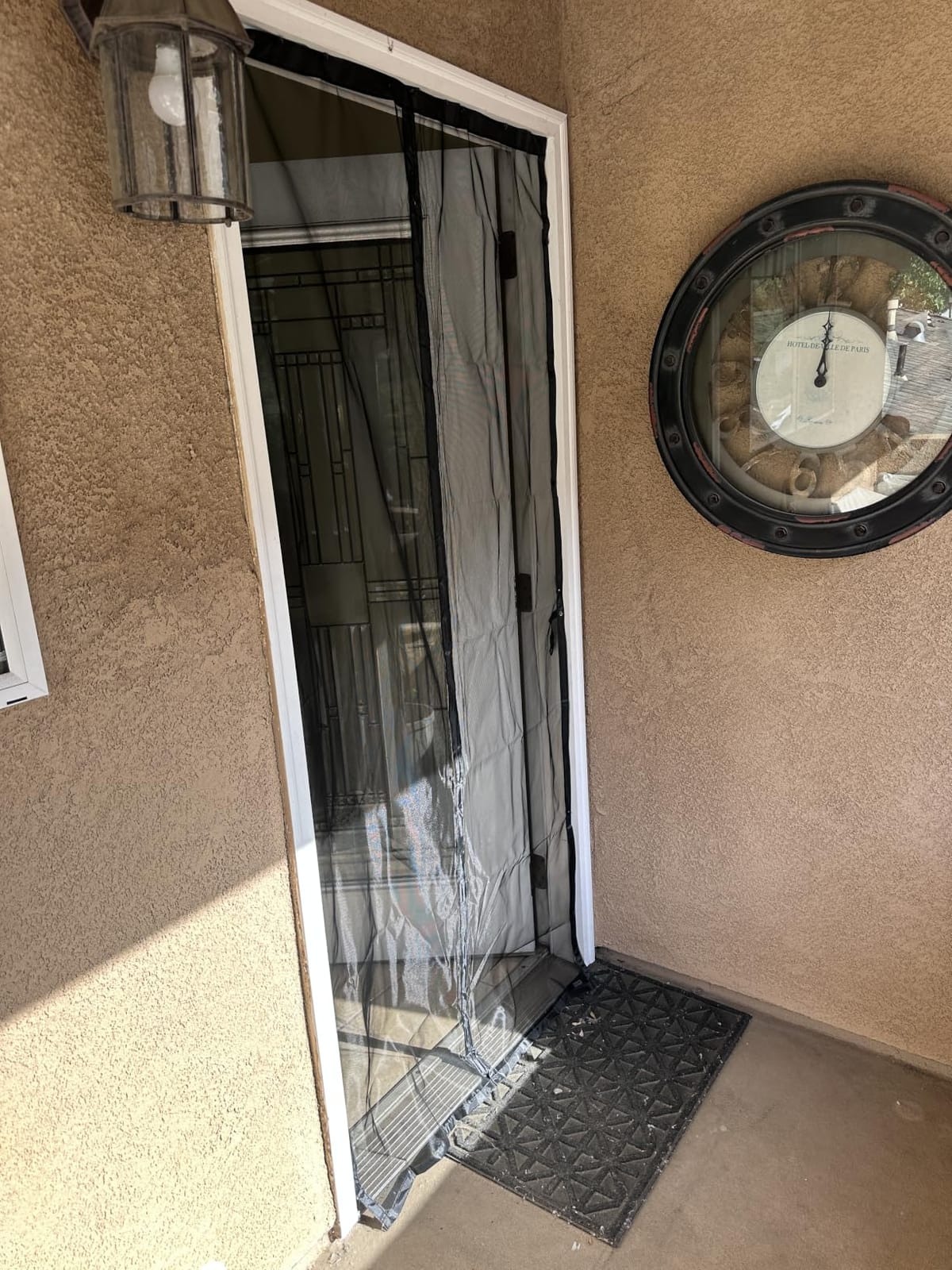 AUGO Magnetic Screen Door - Self Sealing, Heavy Duty, Hands Free Mesh Partition Keeps Bugs Out - Pet and Kid Friendly - Patent Pending Keep Open Feature - 38 Inch x 83 Inch customer photo 2