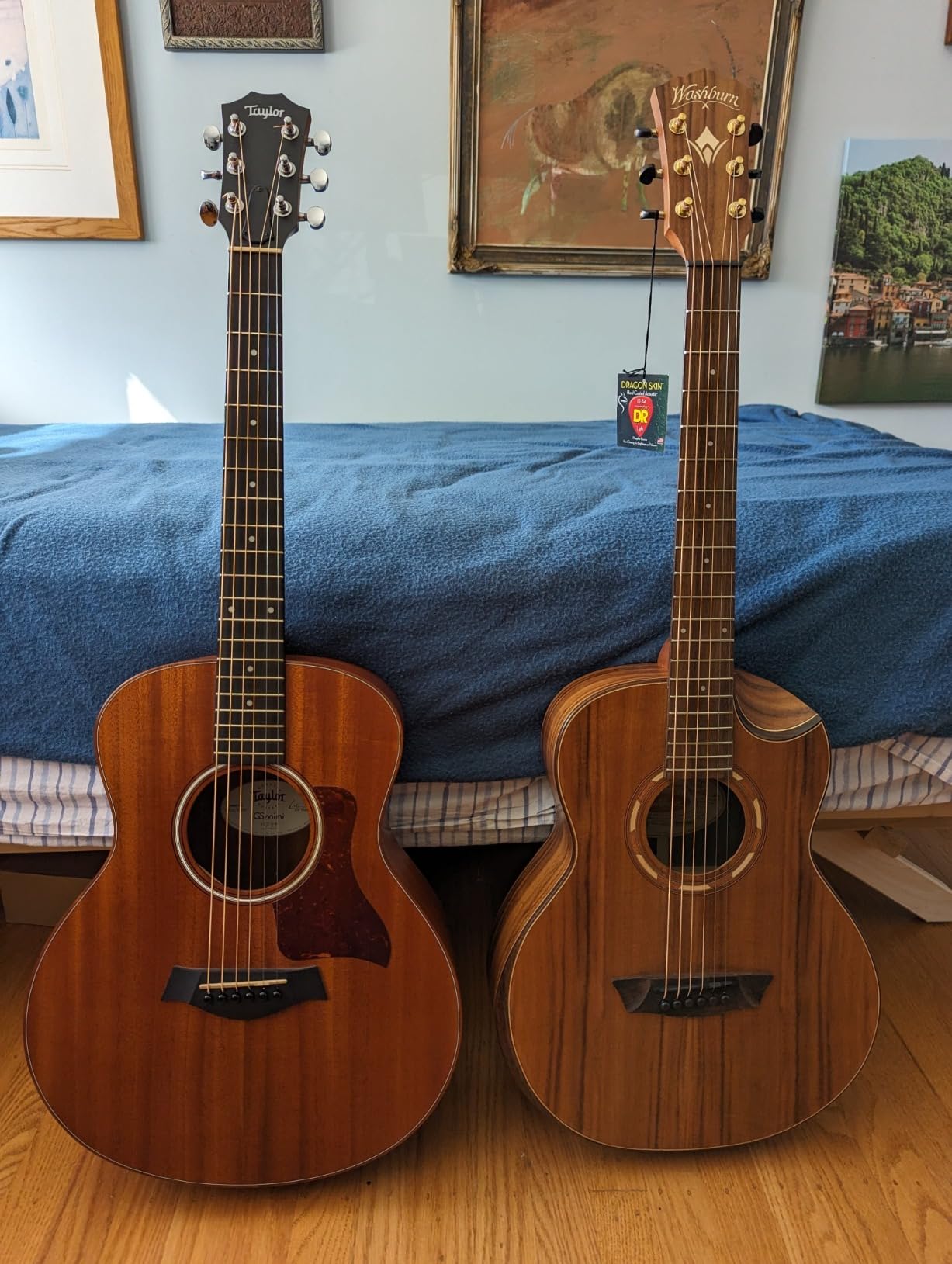 Washburn Comfort G-Mini 55 Koa Travel Size Acoustic Guitar, Natural customer photo 1