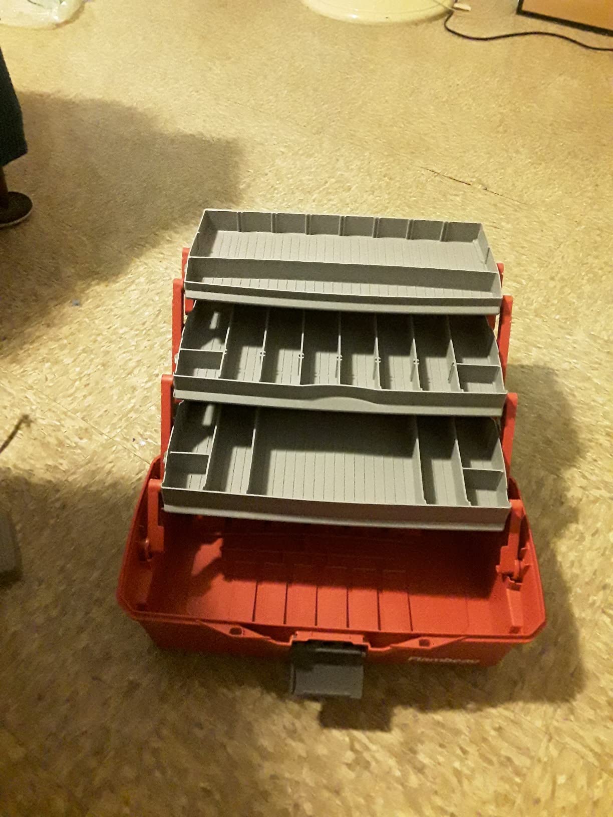 Flambeau Outdoors 6383 3-Tray Tackle Box, 32 Compartments, Red and Gray customer photo 2