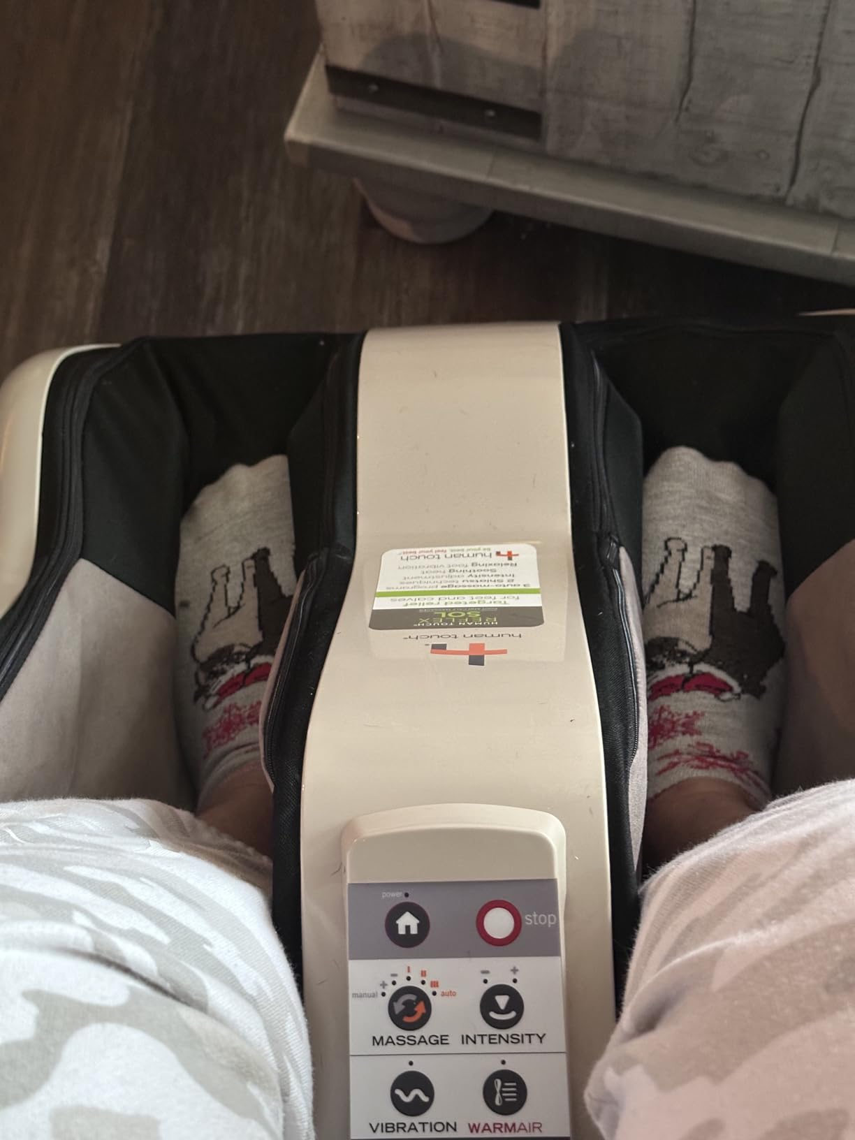 Human Touch Reflex SOL Foot & Calf Massager w/Heat - HSA Approved - Plantar Fasciitis Relief + Circulation + Shiatsu Deep Kneading + Vibrating for Stress - Adjustable for Women & Men up to Size 12 customer photo 2