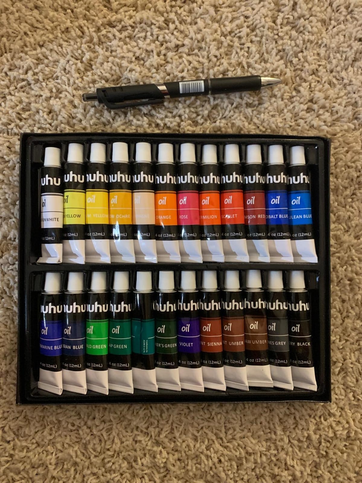 Ohuhu Oil Paint Set, 24 Oil-Based Colors, 12ml/0.42oz x 24 Tubes Non-Toxic | Oil Painting Set Supplies for Canvas Painting Artist Kids Beginners Adults Classroom DIY Art Supplies Gift customer photo 2