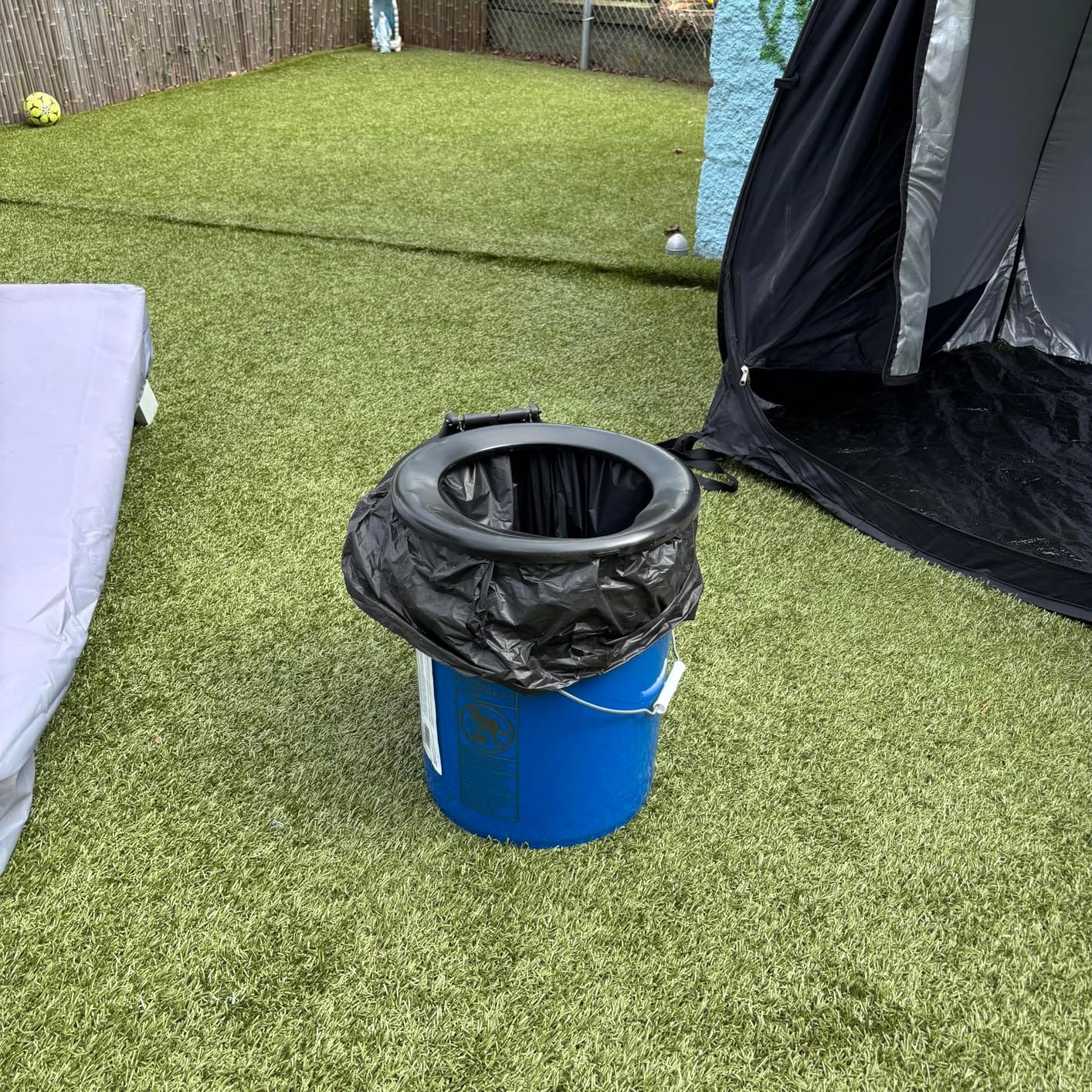 Camco Portable Toilet Bucket with Seat & Lid - 5-Gallon Camping Toilet with Bag Liners & Carry Handle - Lightweight, Easy to Clean, Durable - Ideal for Outdoor, RV, Hunting & Emergency Use (41549) customer photo 2