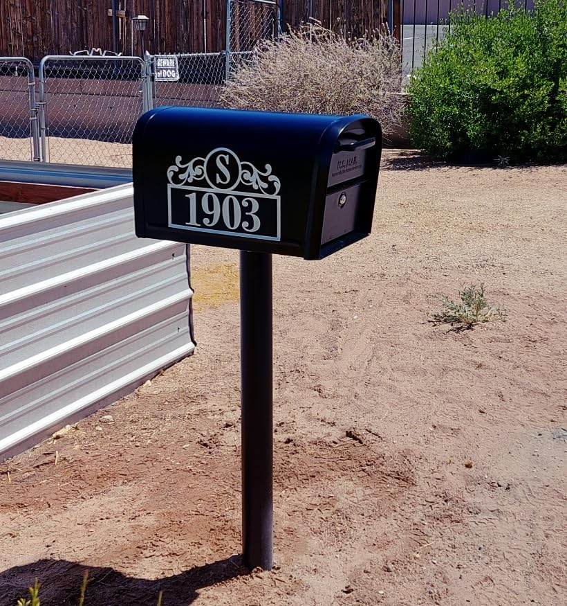 Architectural Mailboxes 6300B-10 Oasis 360 Locking Parcel Mailbox, Extra Large, Black, 6300B-10 | Galvanized steel build with a secure steel cam lock, dual access doors, and hopper delivery door. USPS approved. customer photo 1